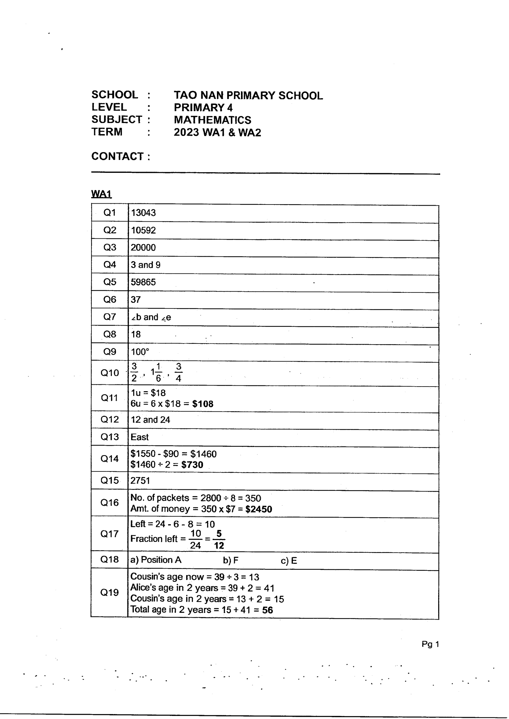 Answer Page 25