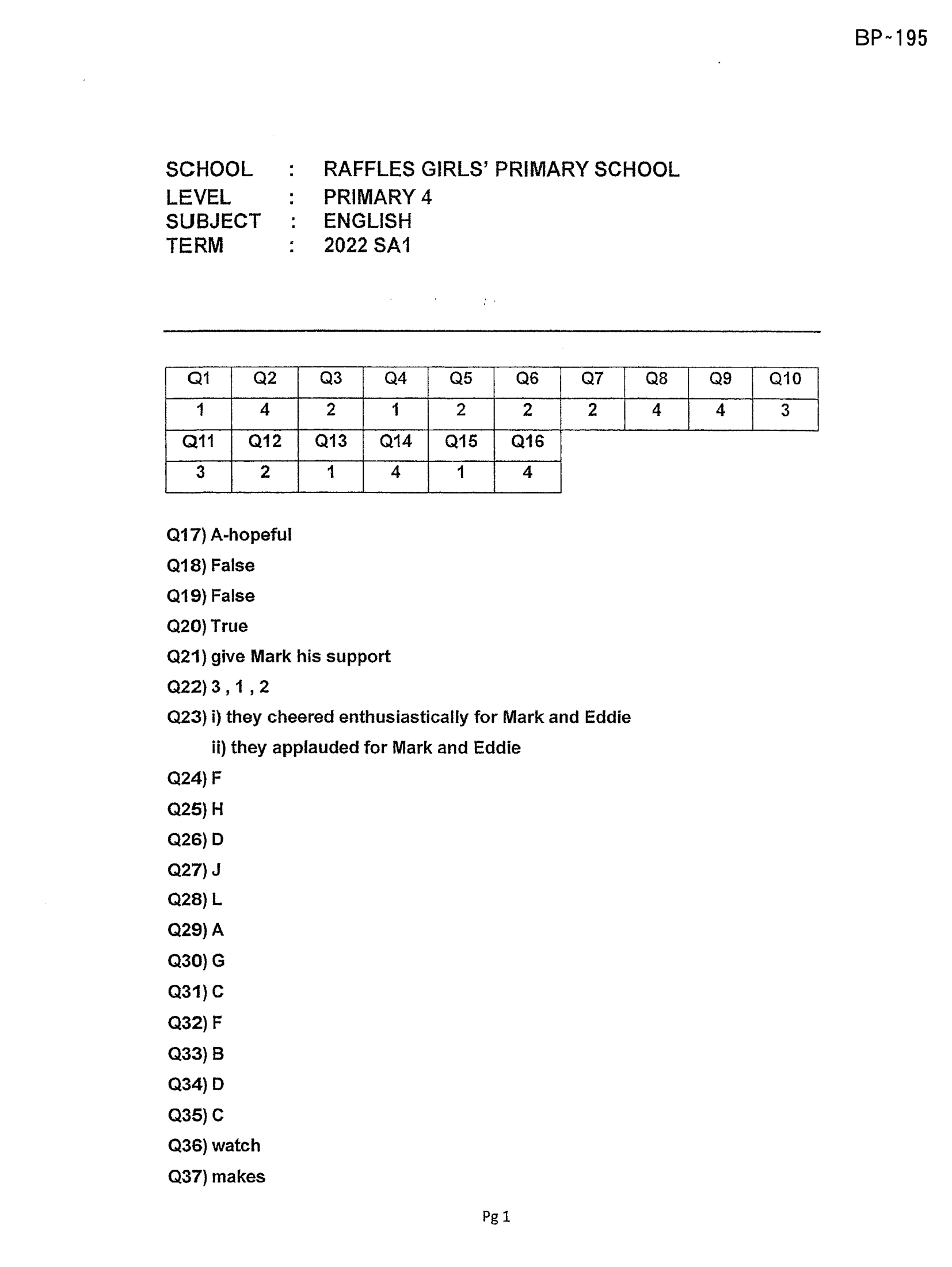 Answer Page 17