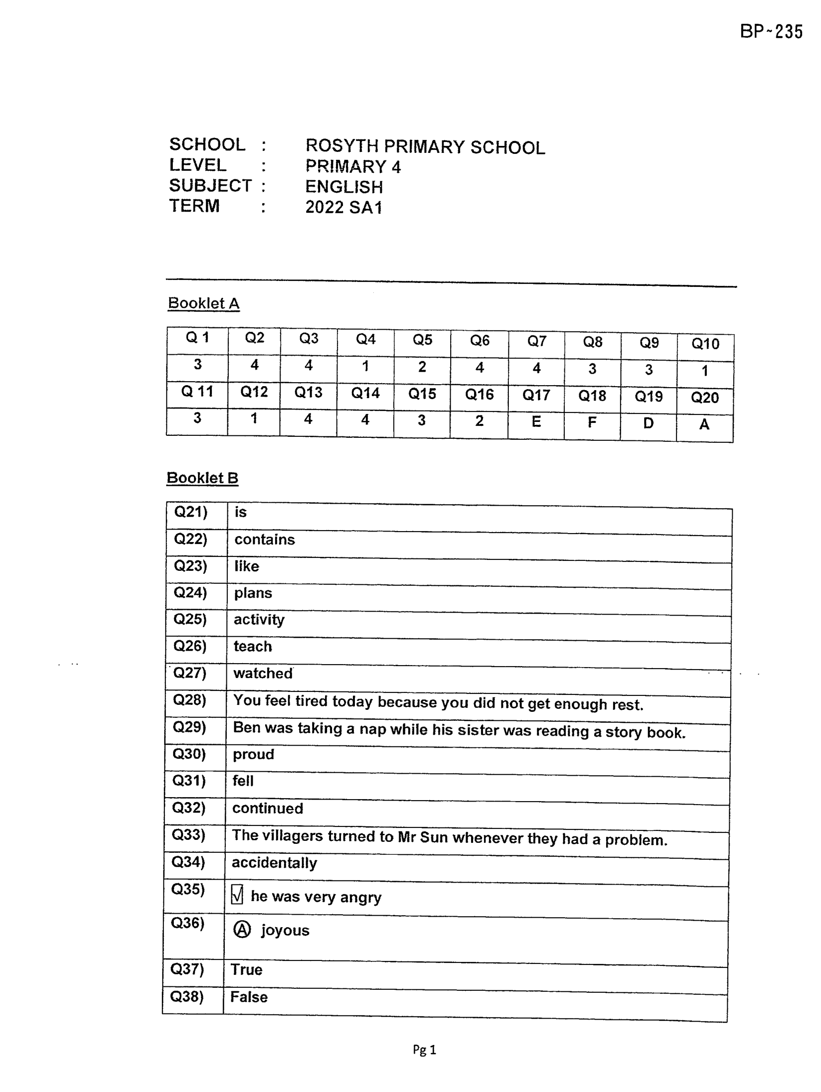Answer Page 17