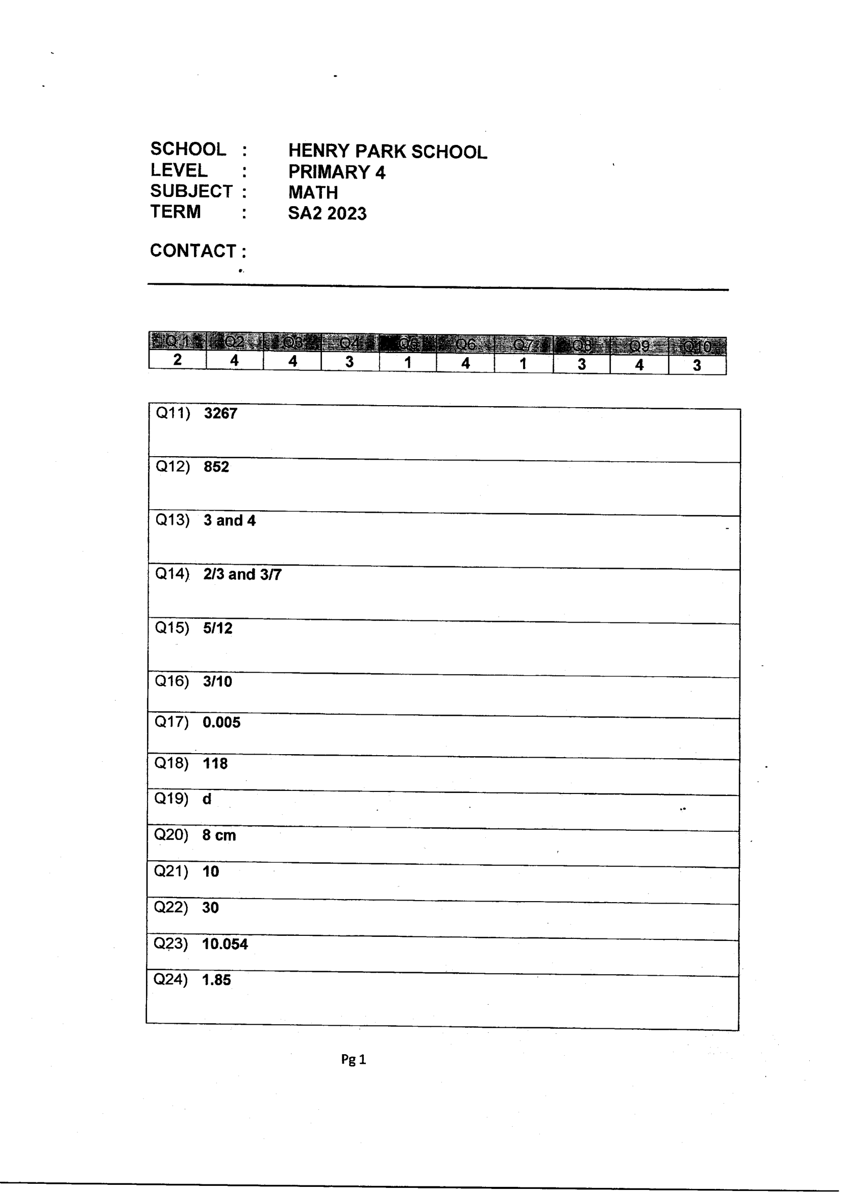 Answer Page 27