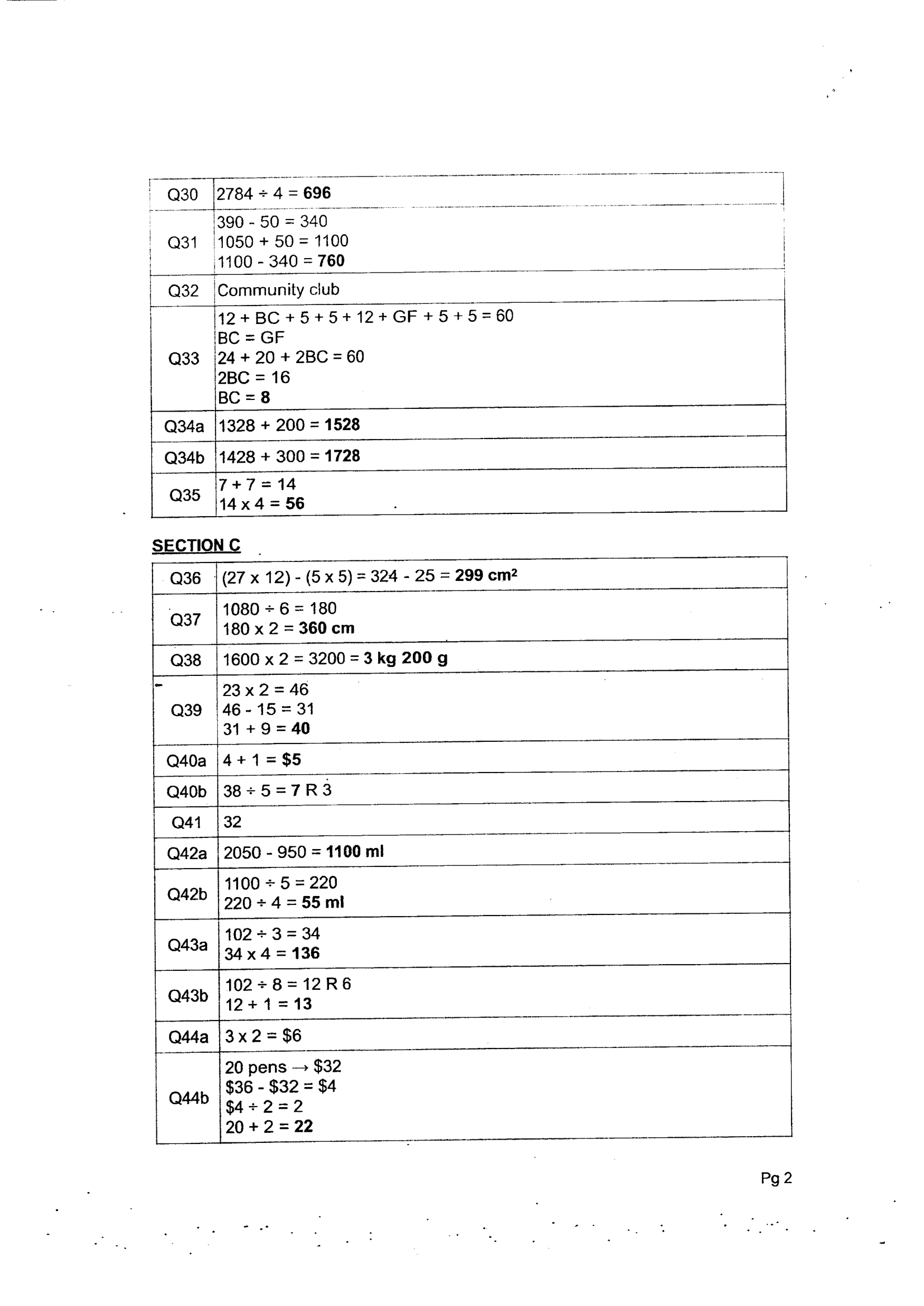 Answer Page 30