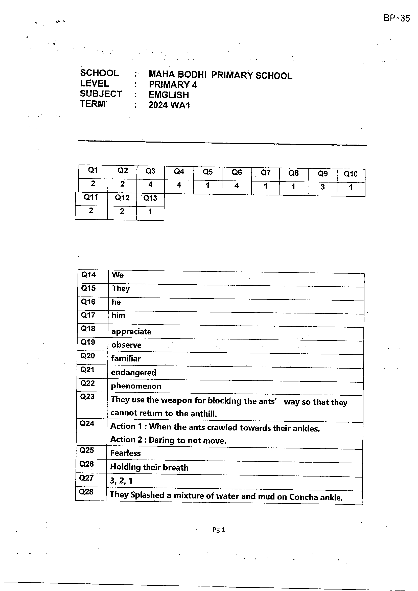 Answer Page 11