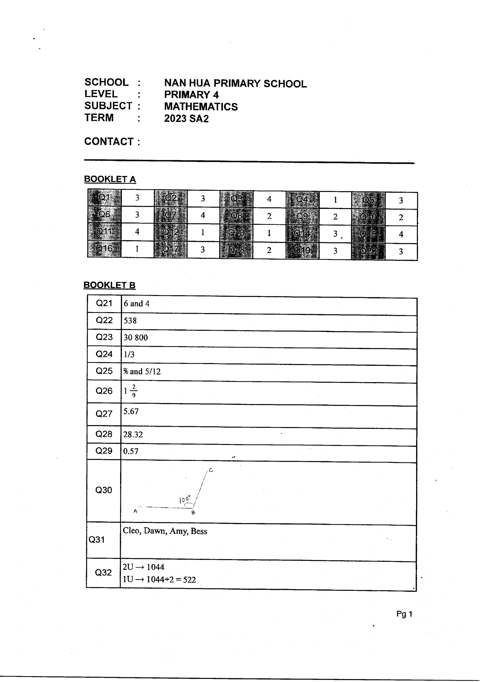 Answer Page 23