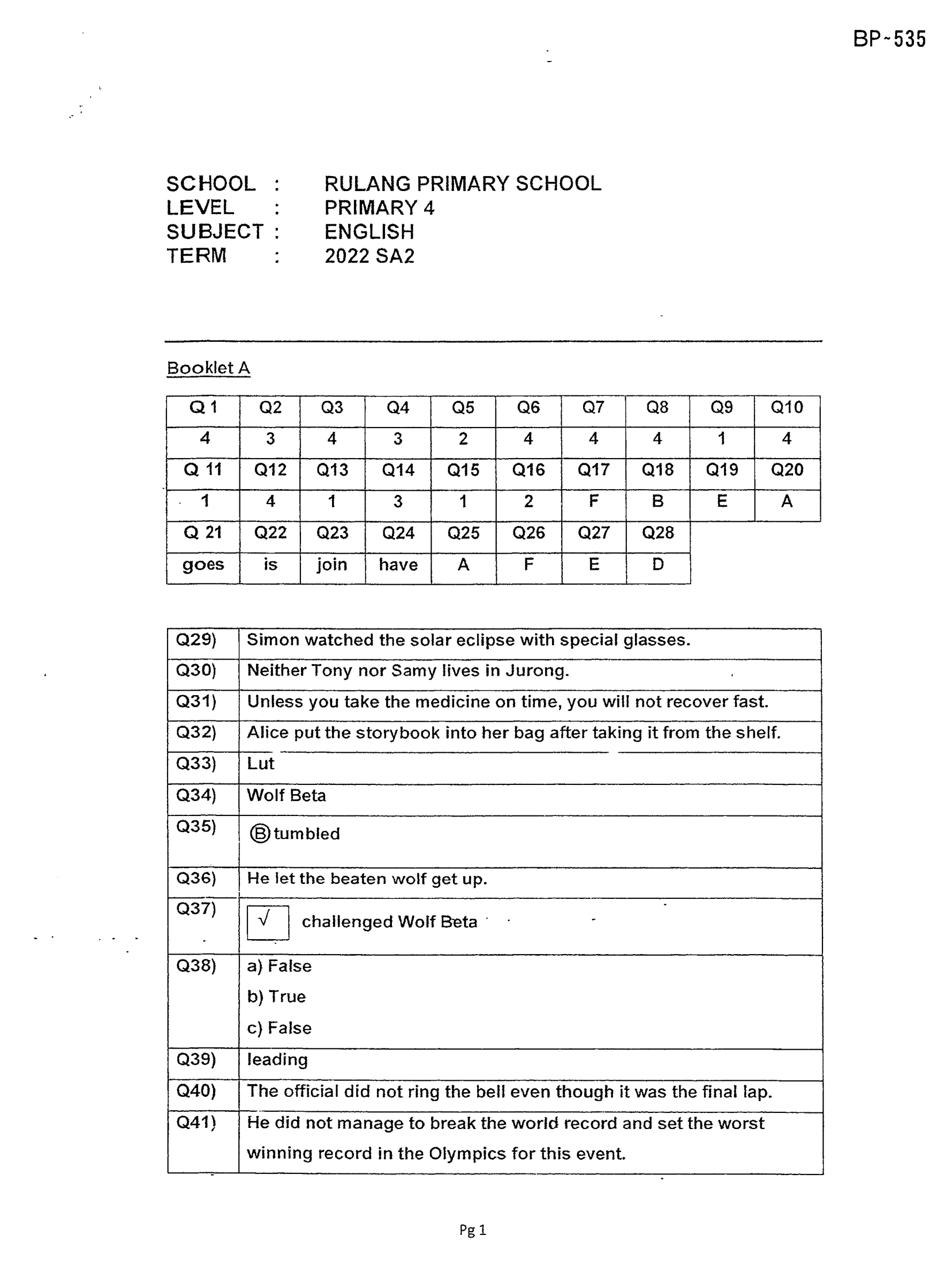 Answer Page 15