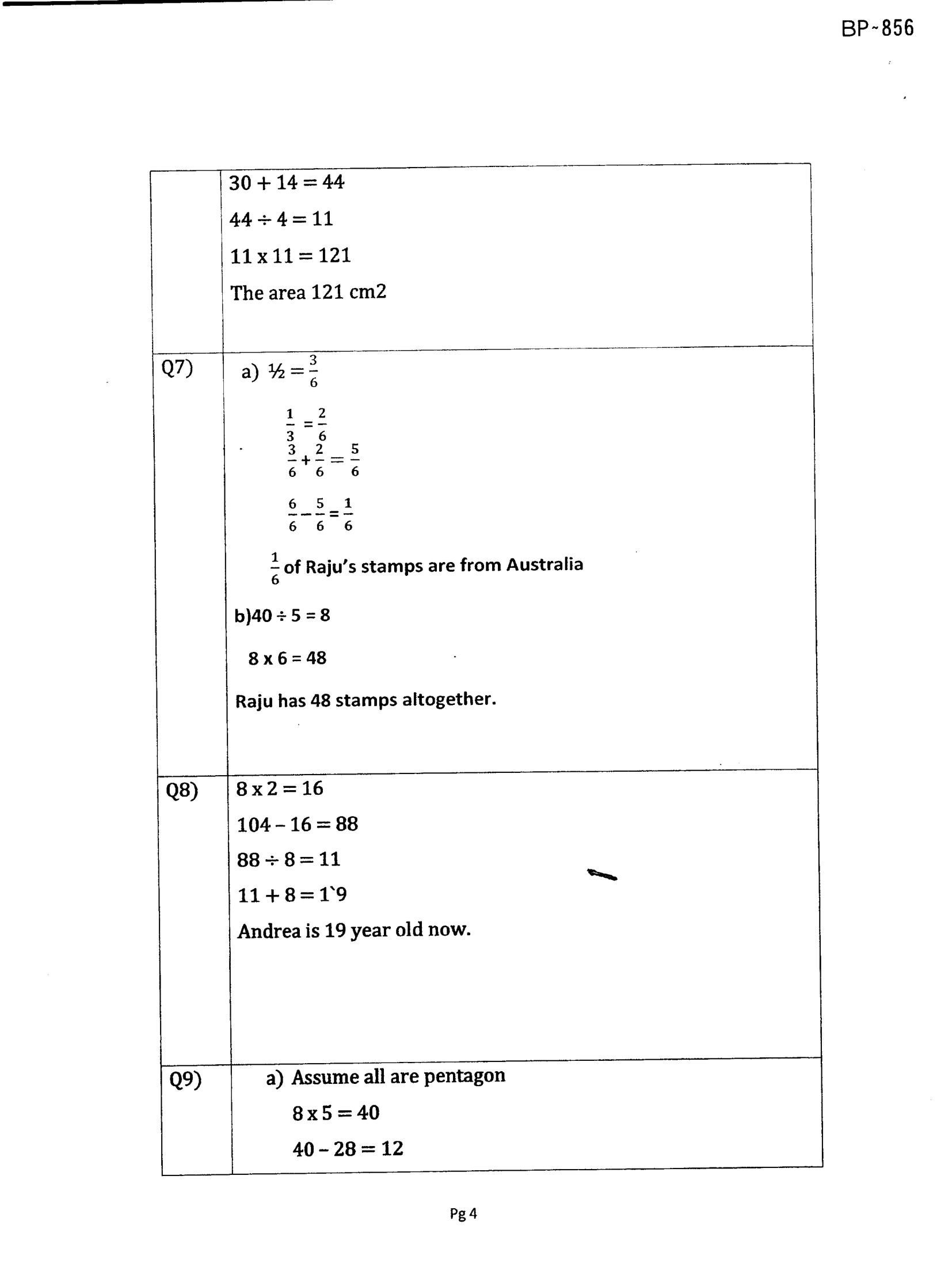 Answer Page 30