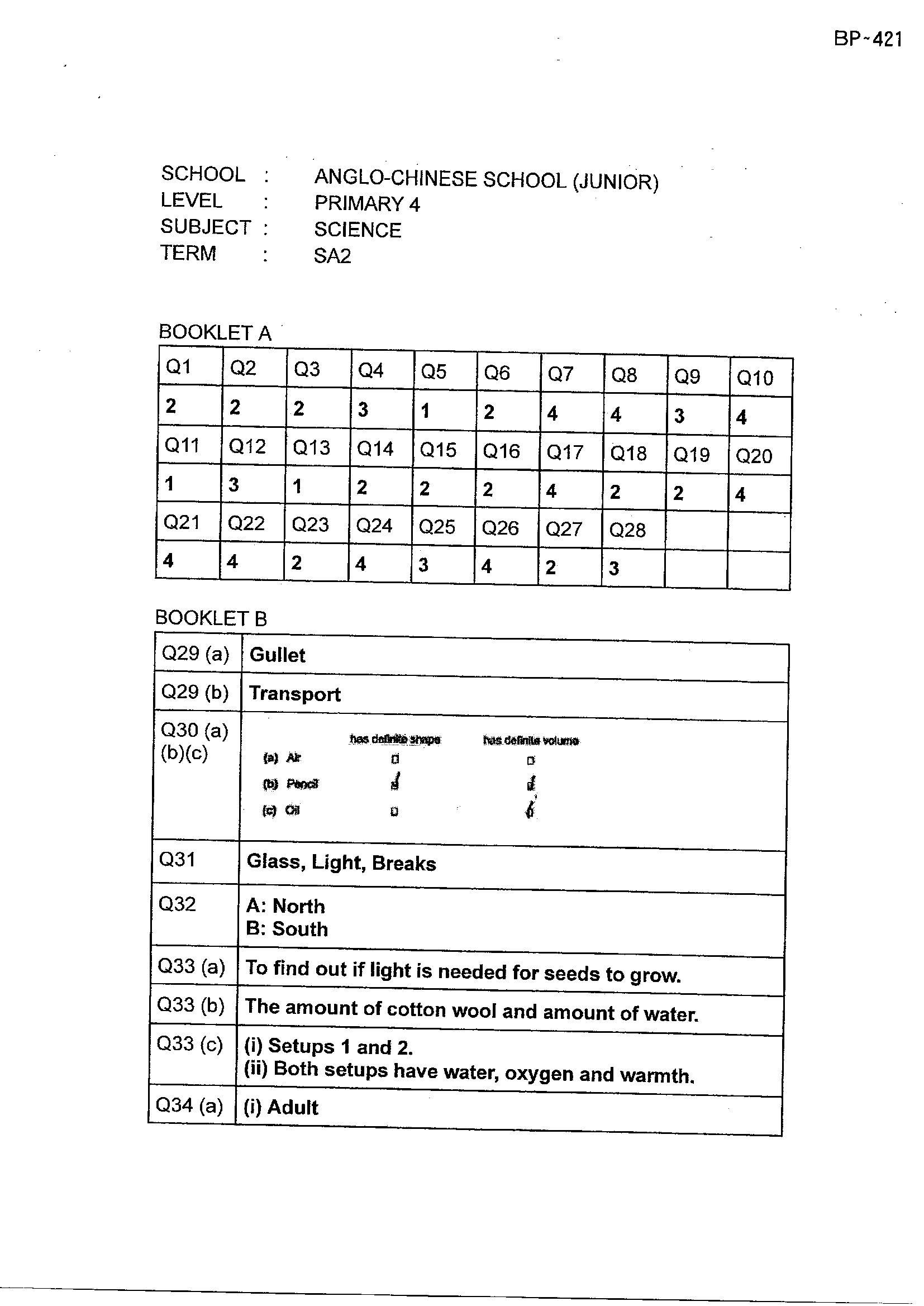 Answer Page 31