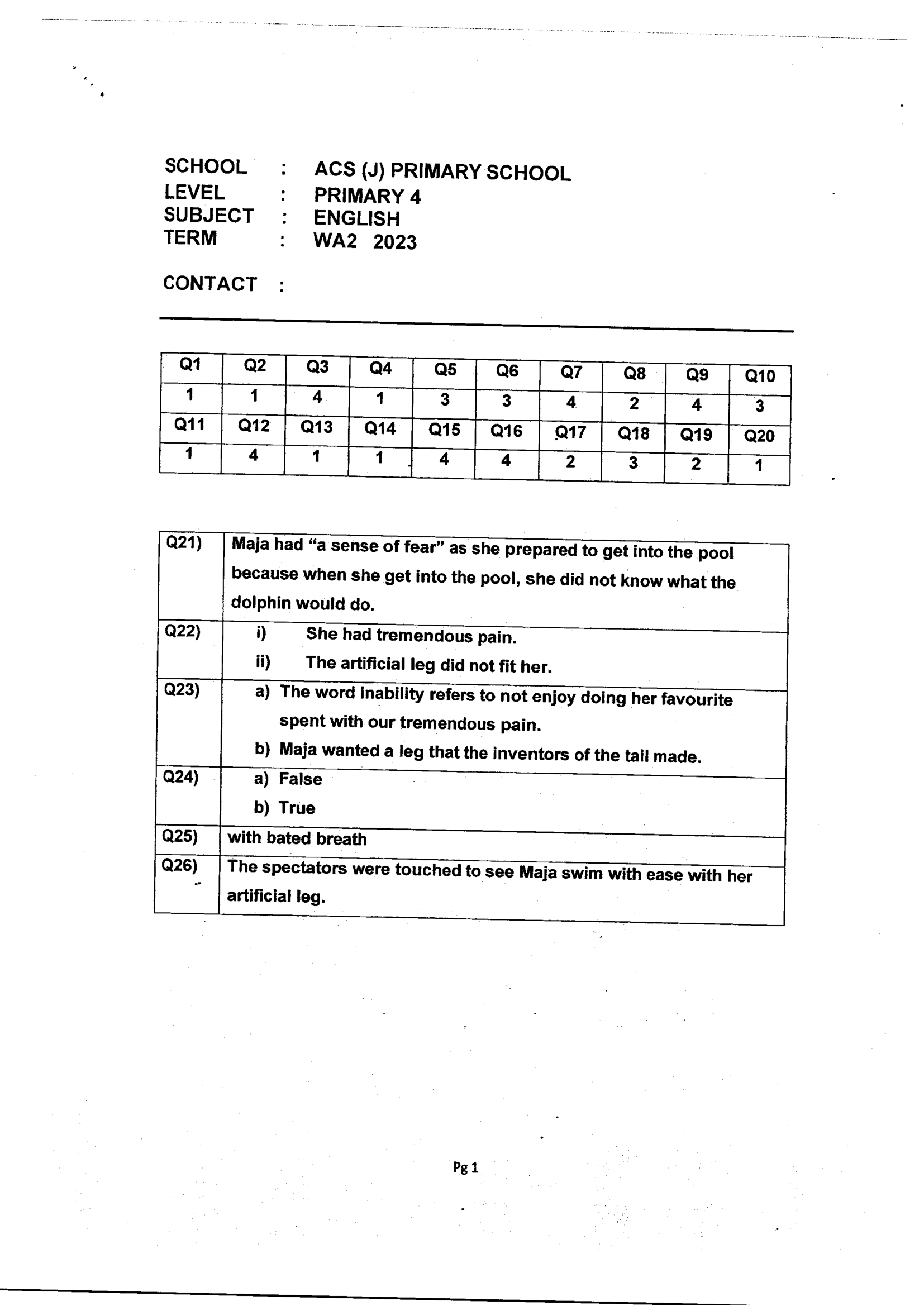 Answer Page 9