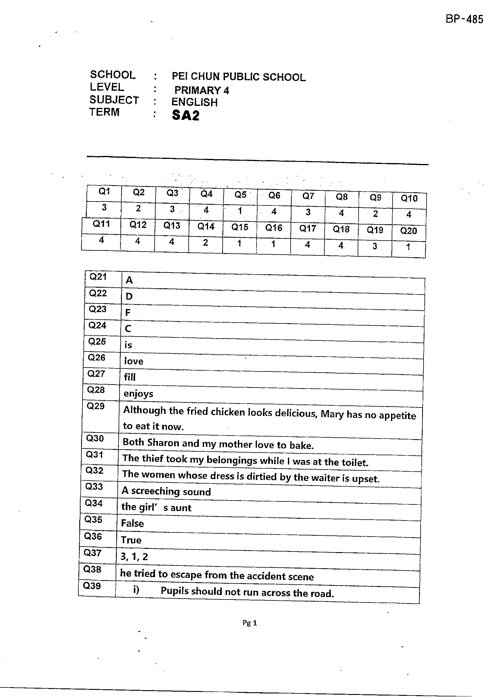 Answer Page 15
