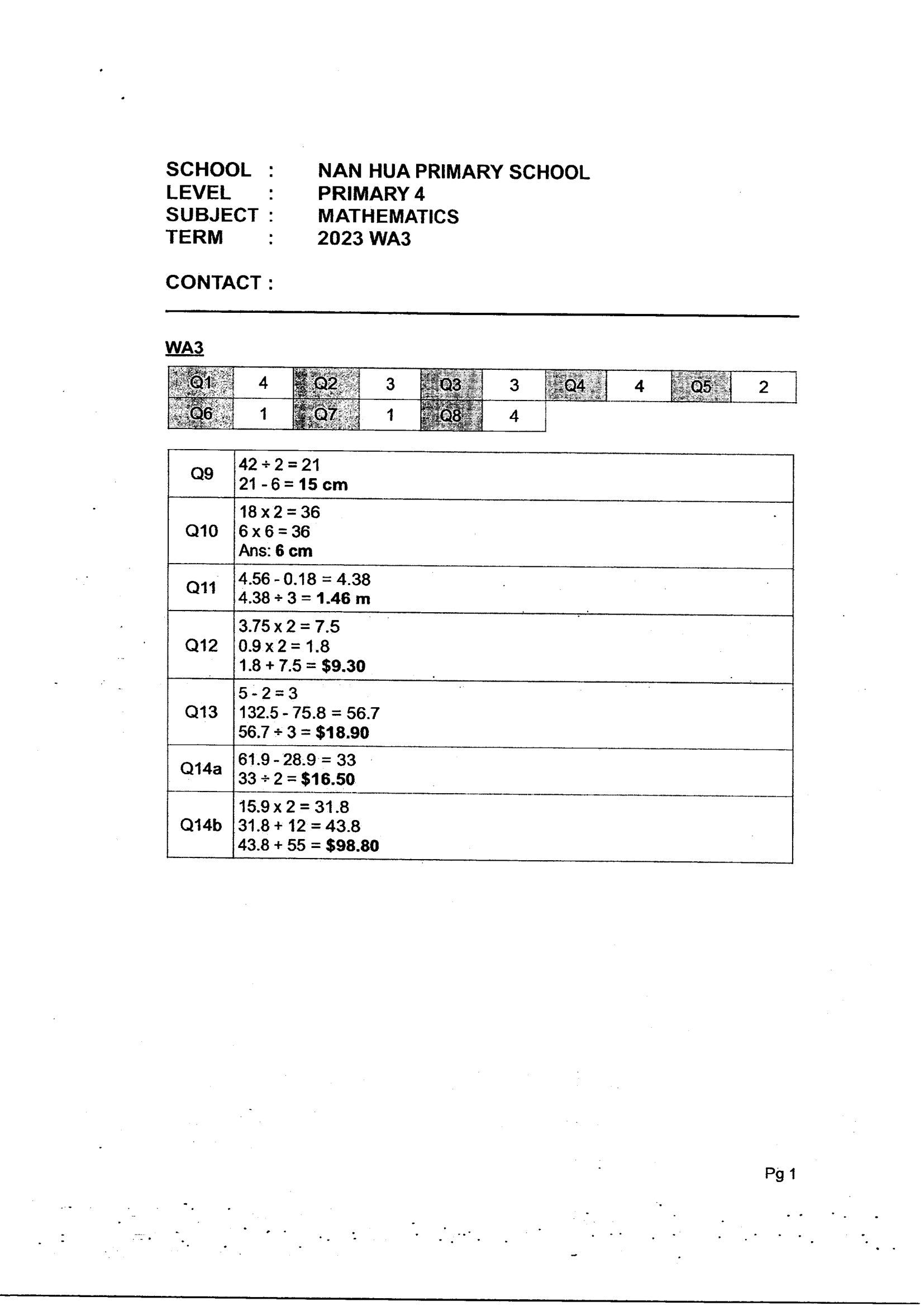 Answer Page 29