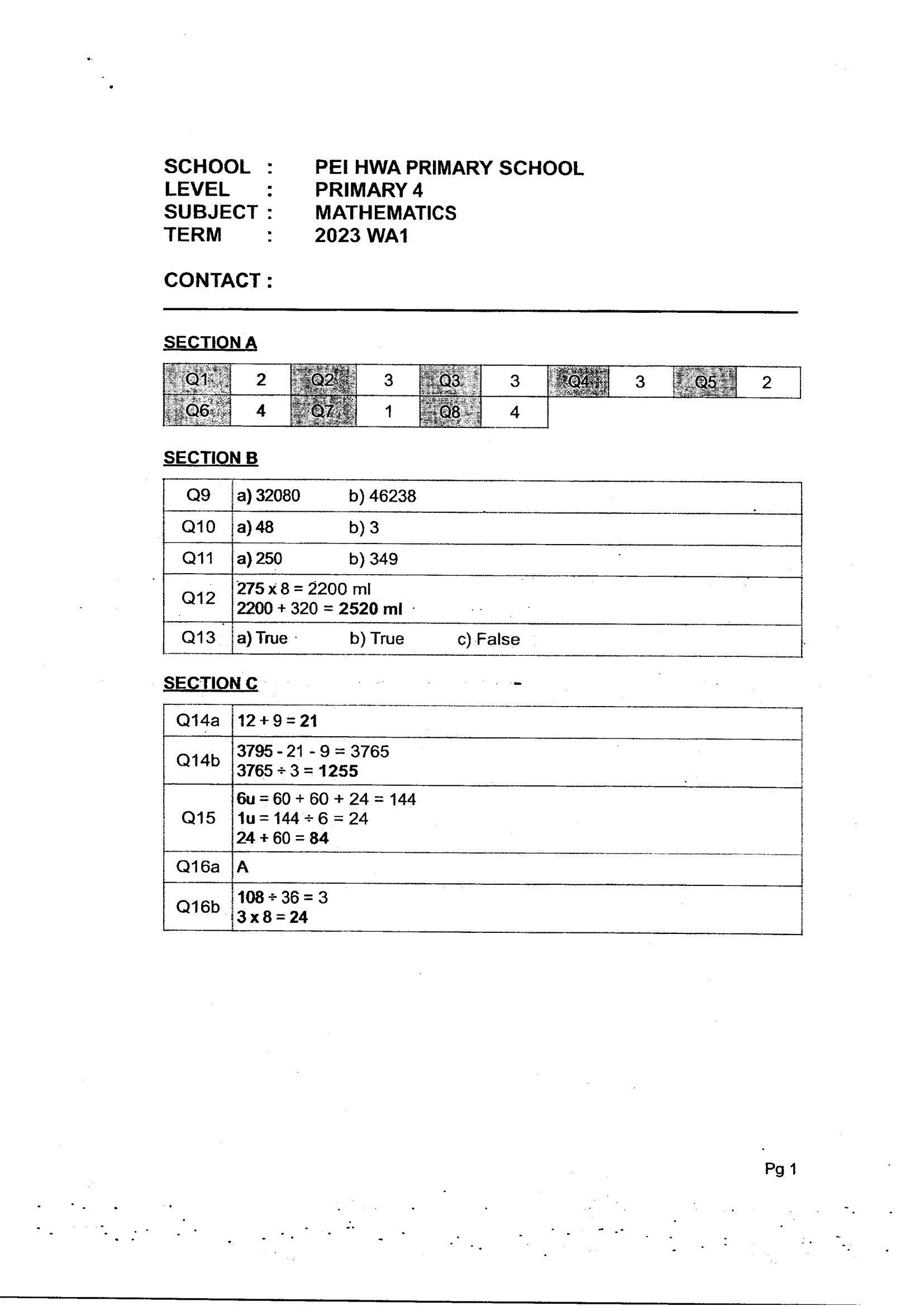 Answer Page 11