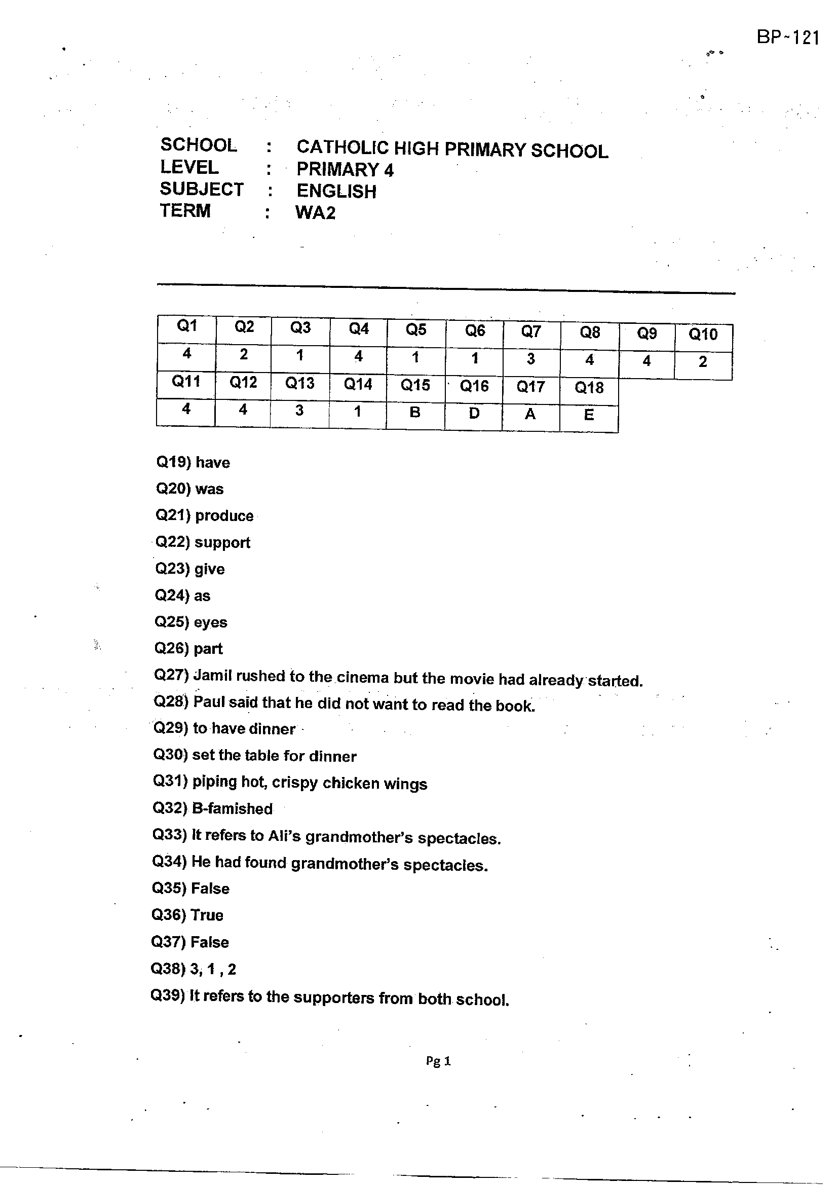 Answer Page 13
