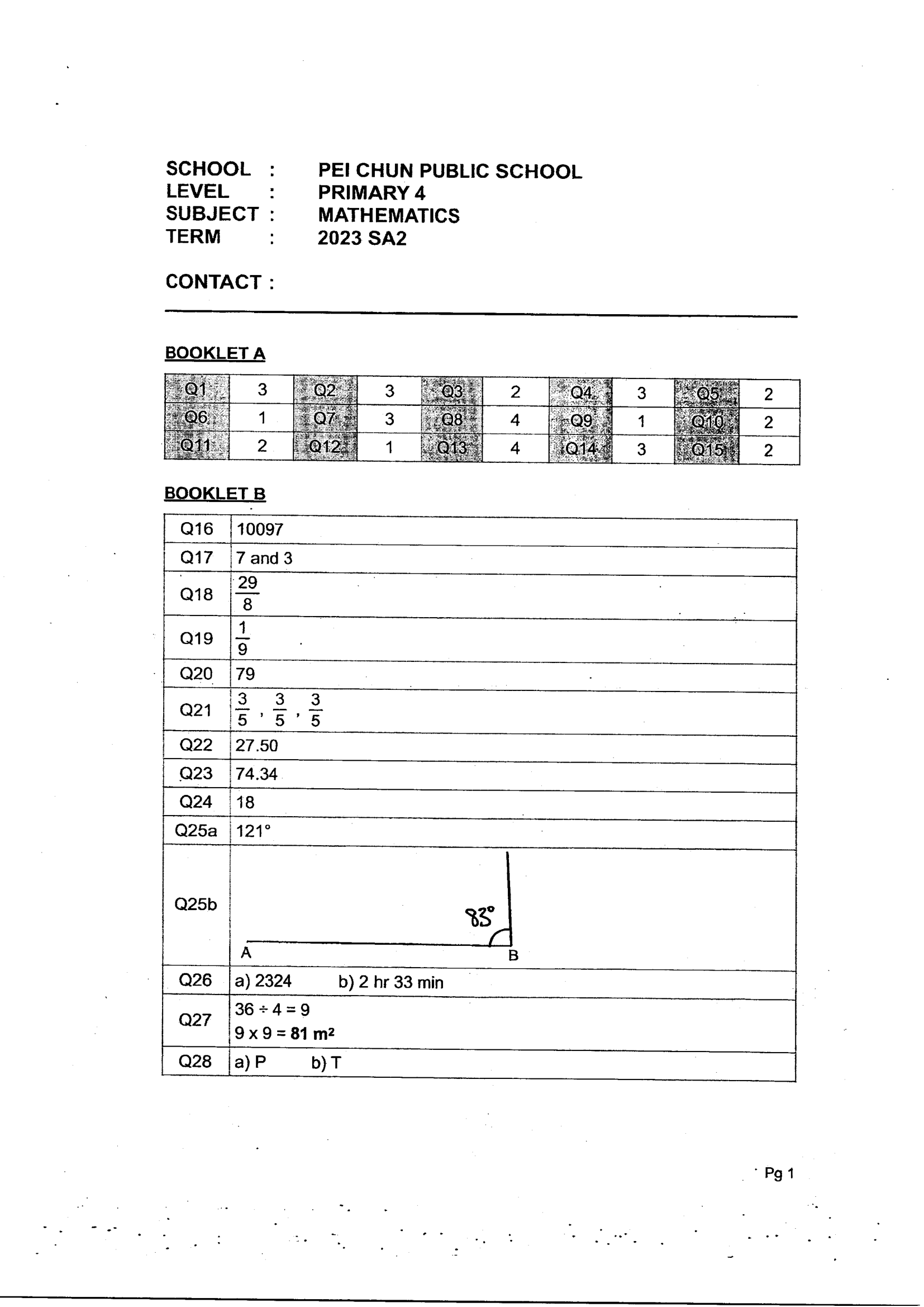 Answer Page 25