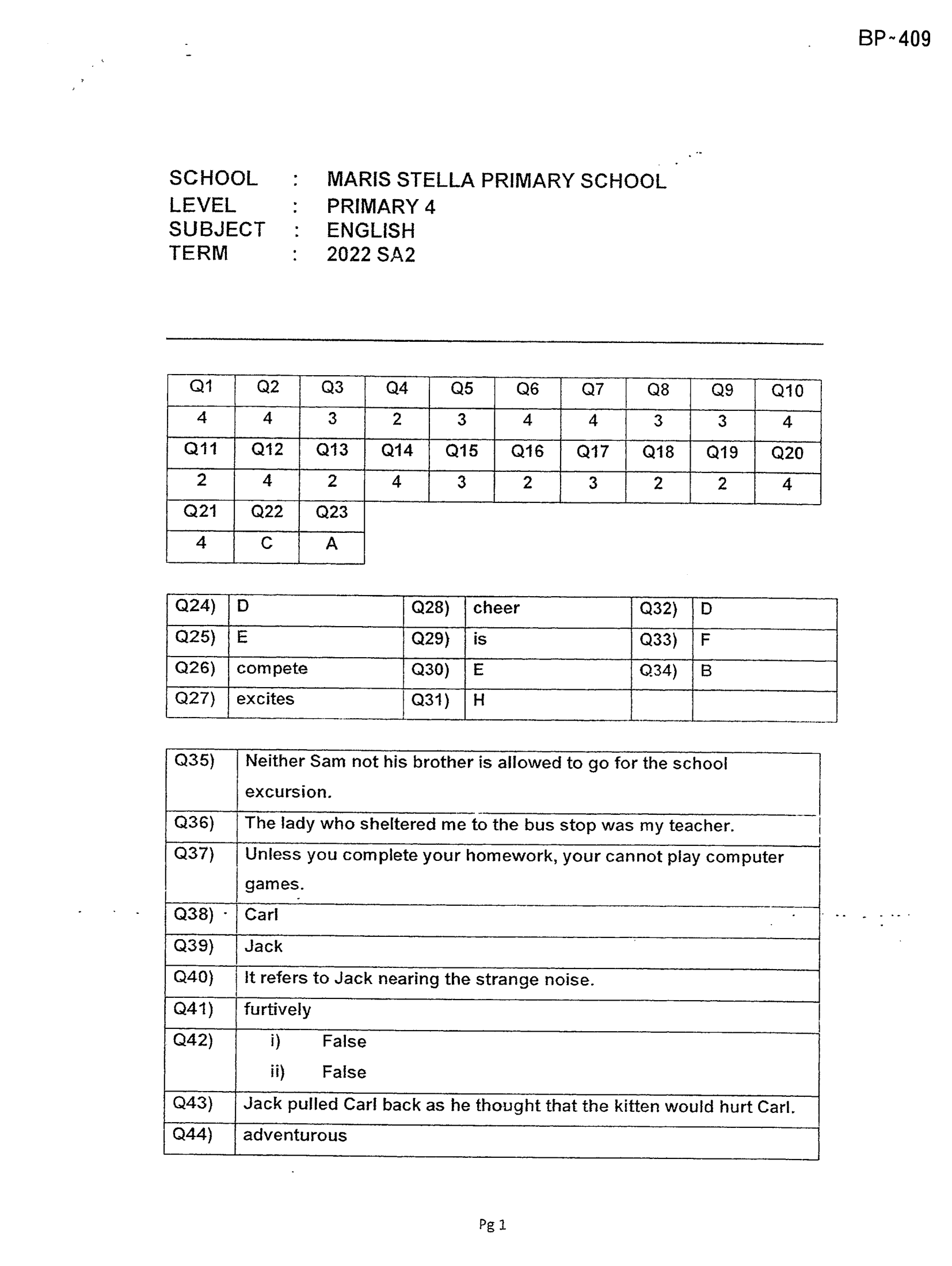 Answer Page 25
