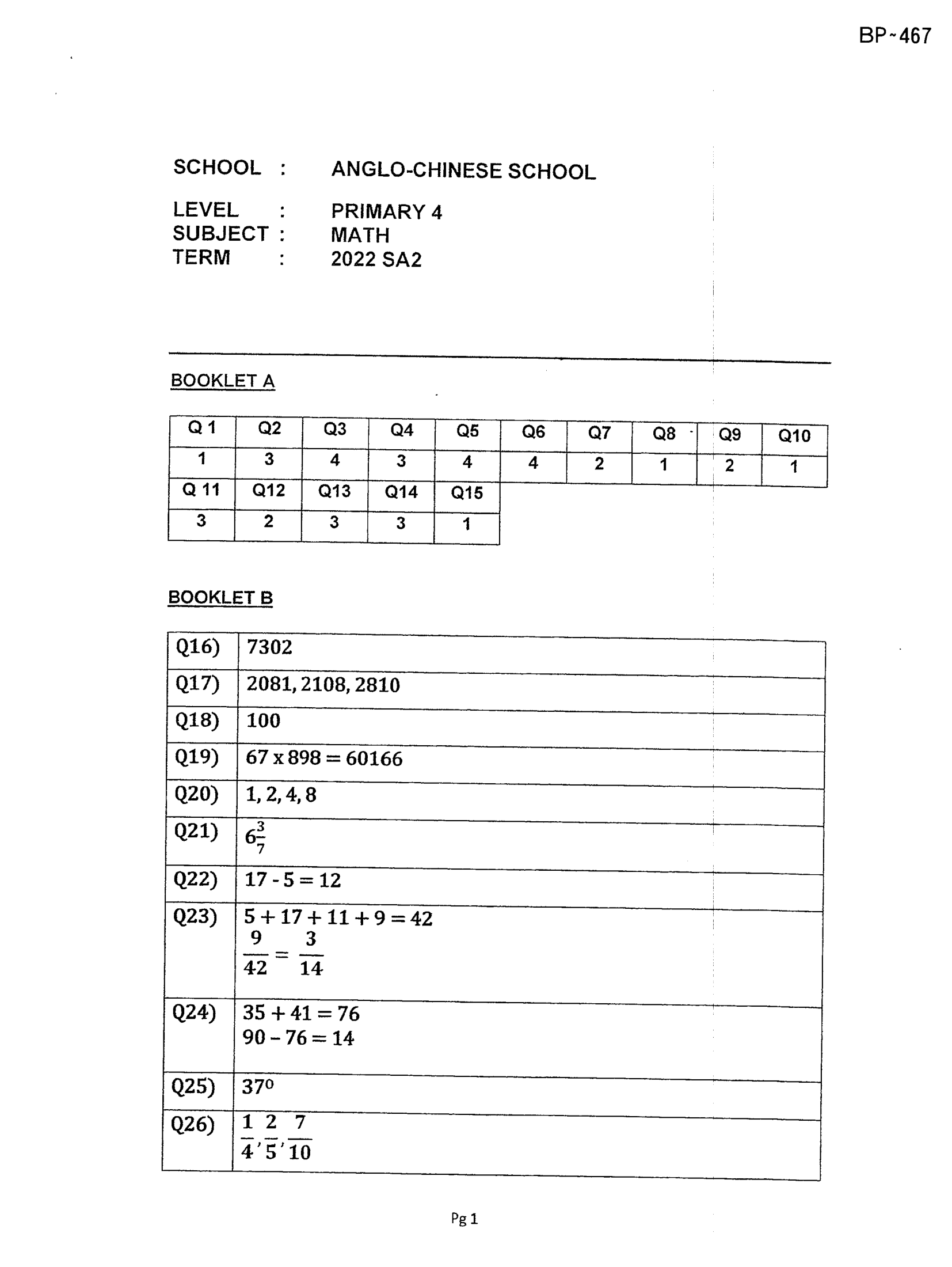 Answer Page 29