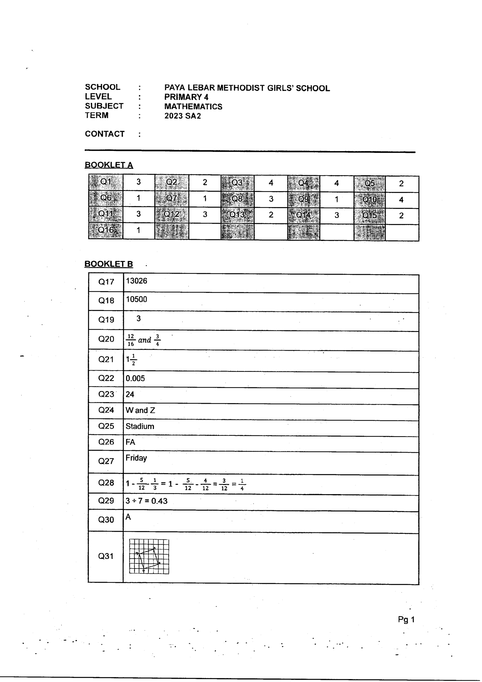 Answer Page 27