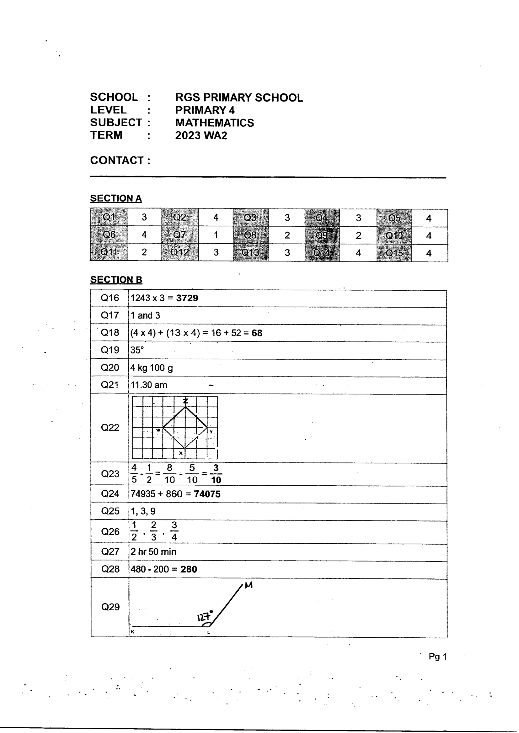 Answer Page 29