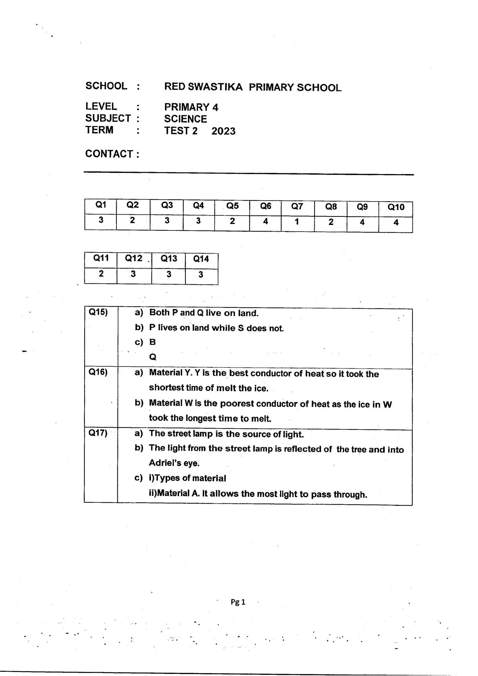 Answer Page 19