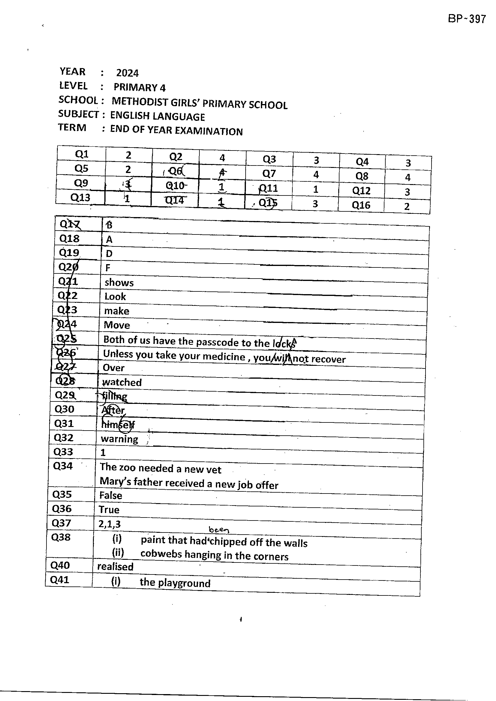 Answer Page 21