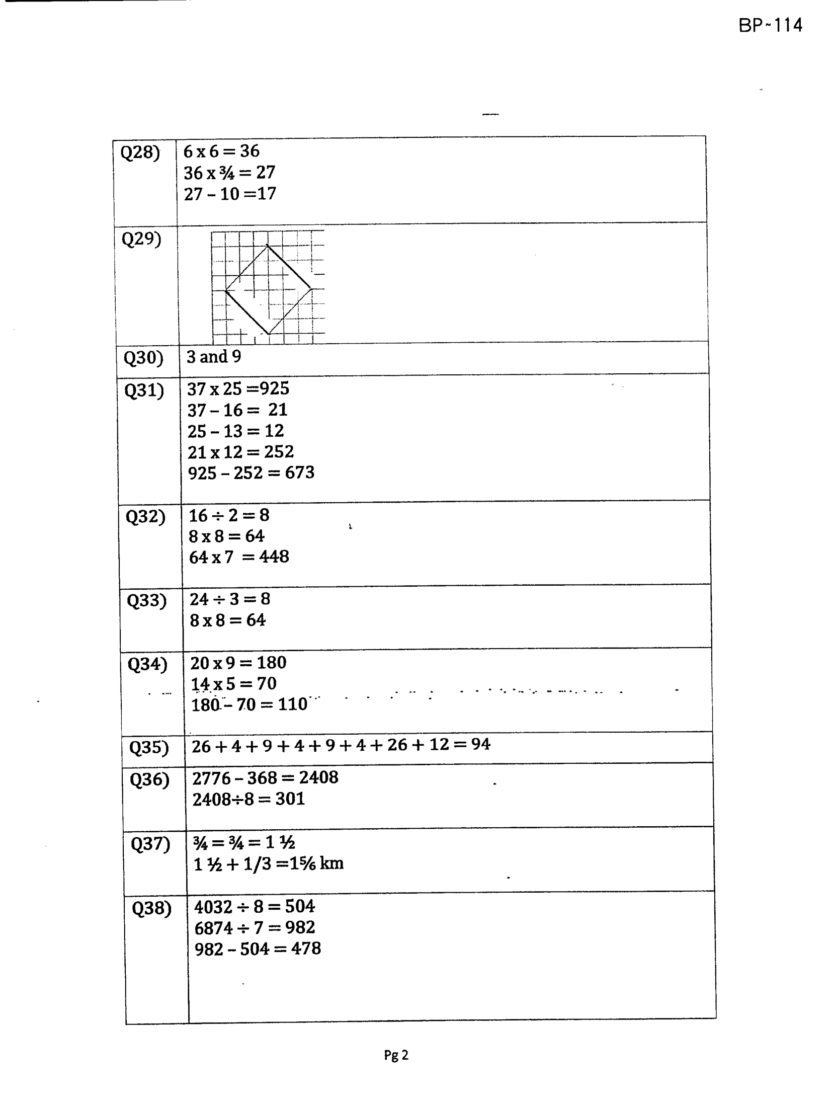 Answer Page 28