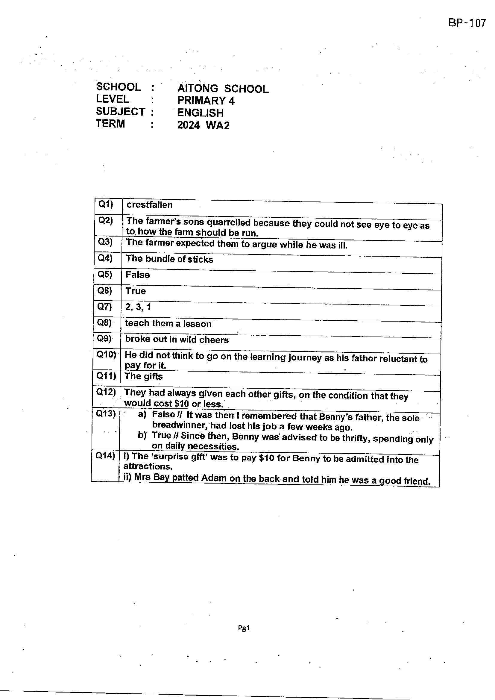 Answer Page 9