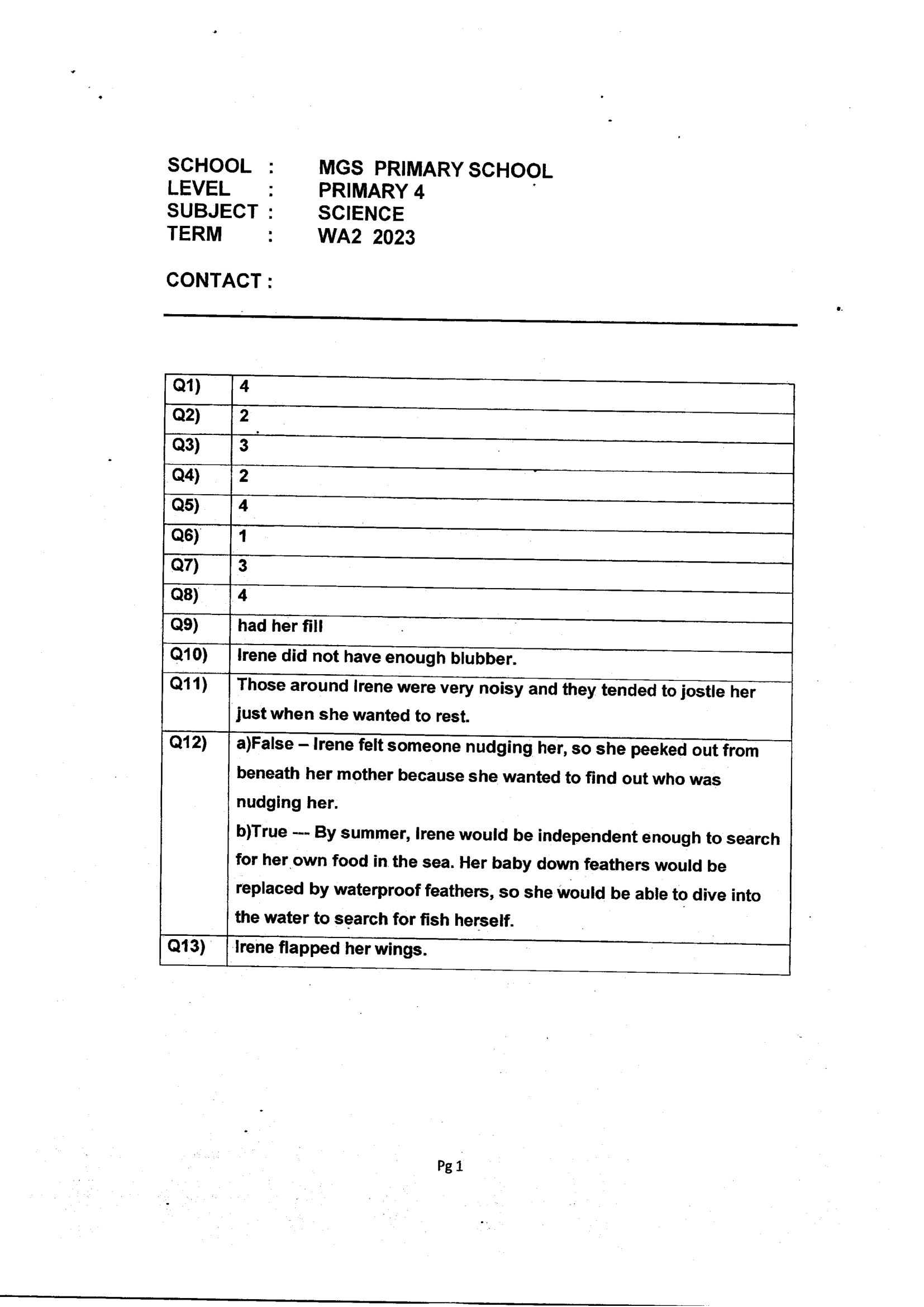 Answer Page 7