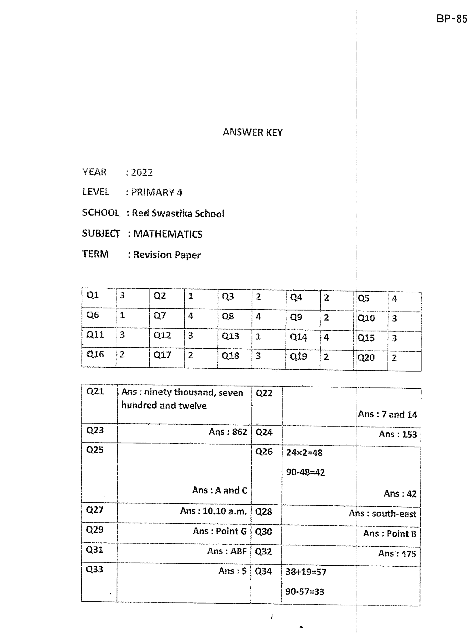 Answer Page 21