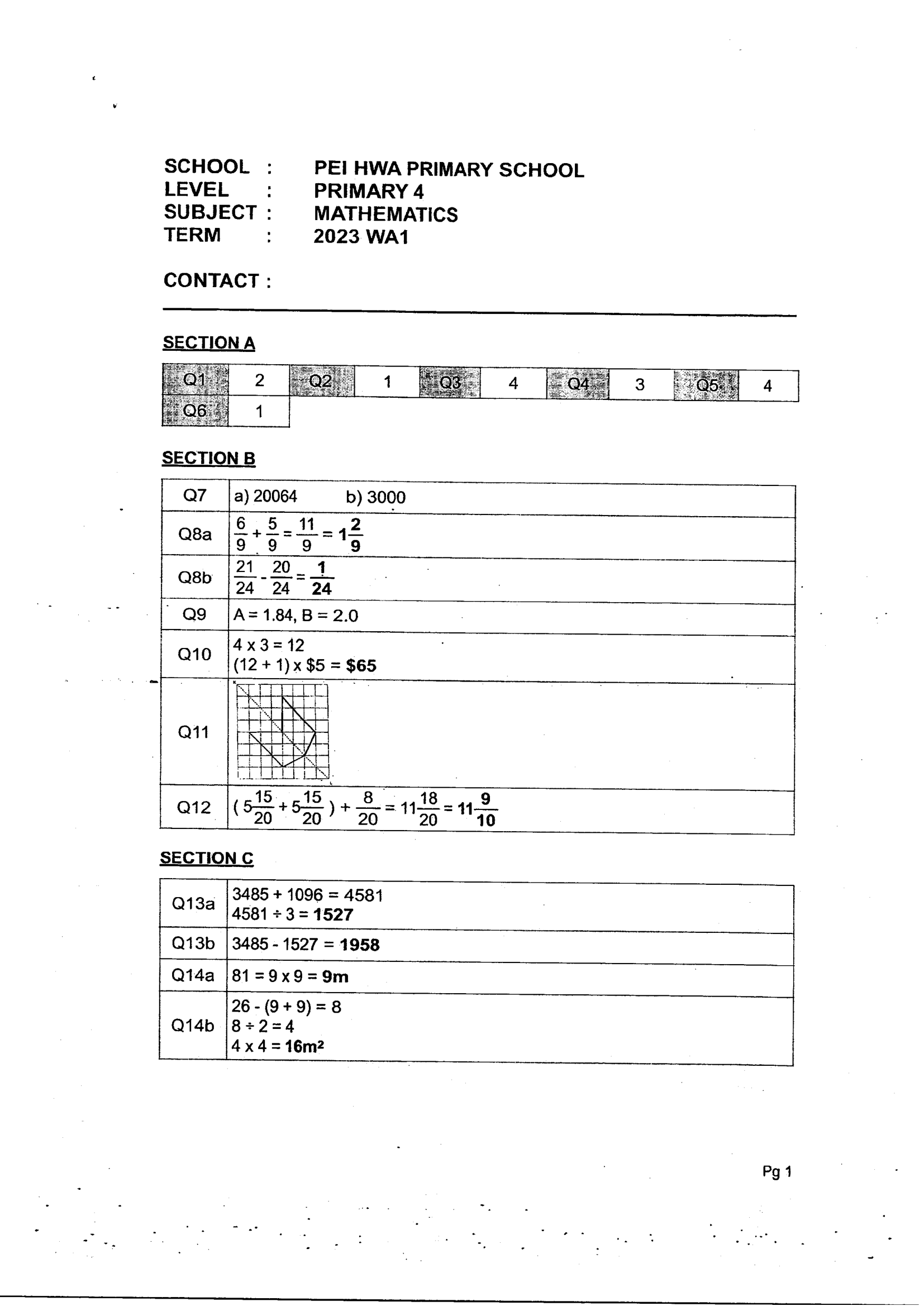 Answer Page 9