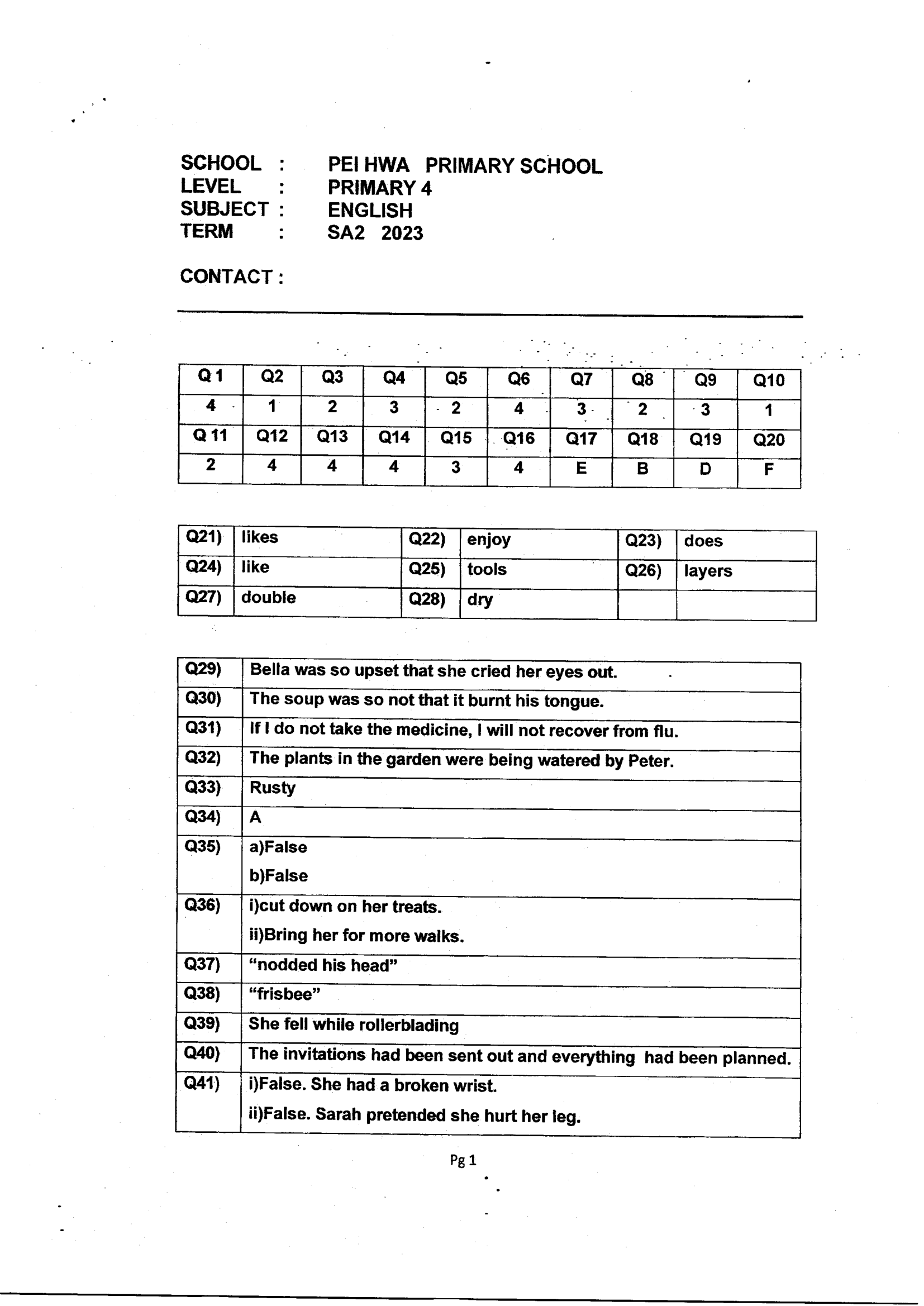 Answer Page 15