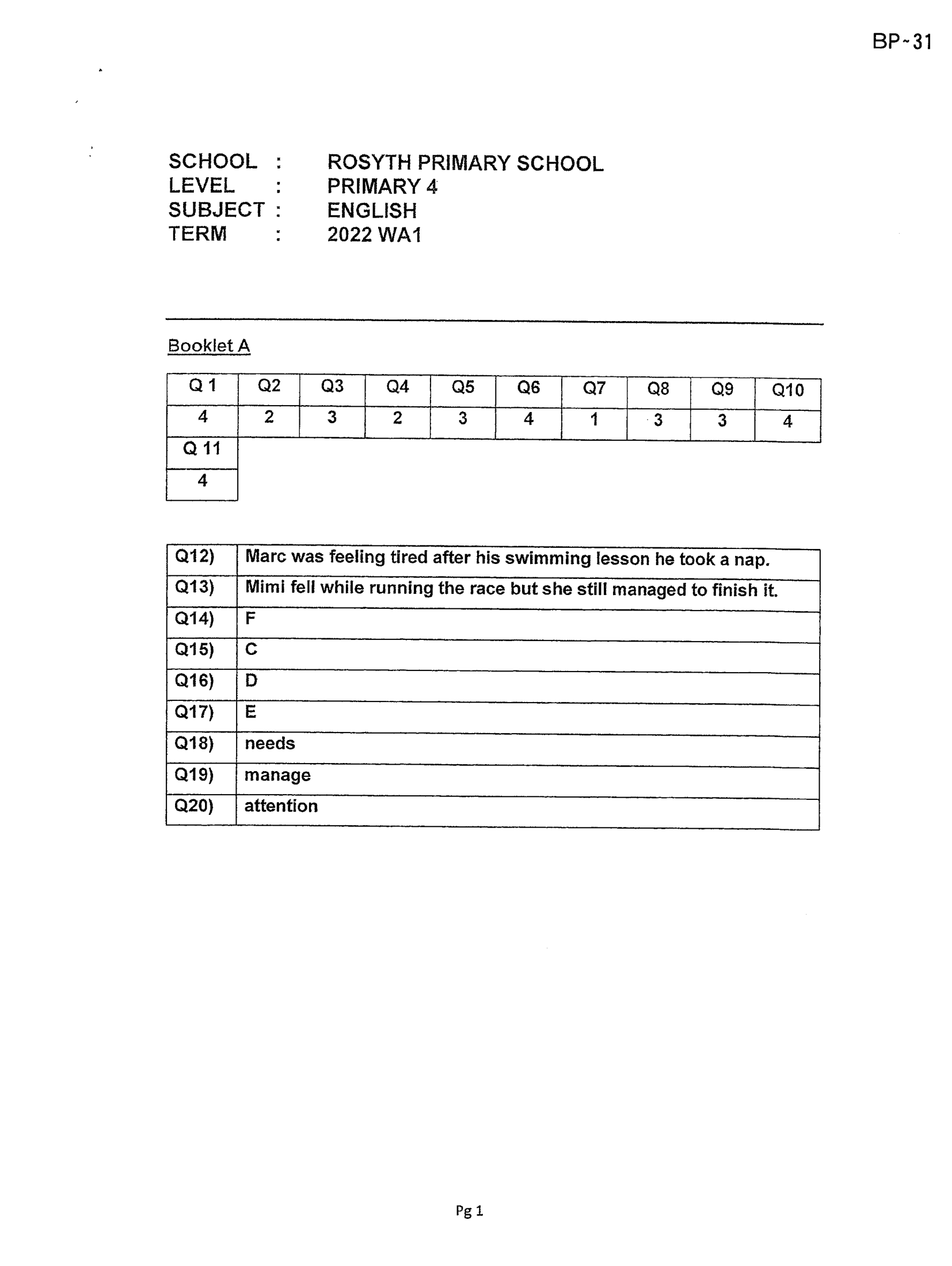 Answer Page 5