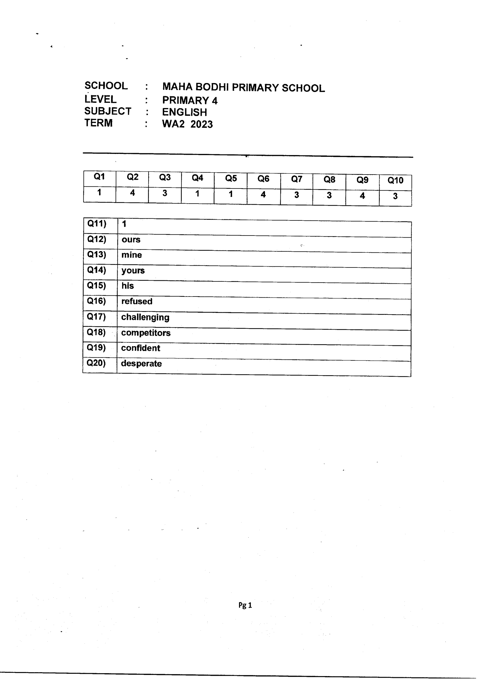 Answer Page 7
