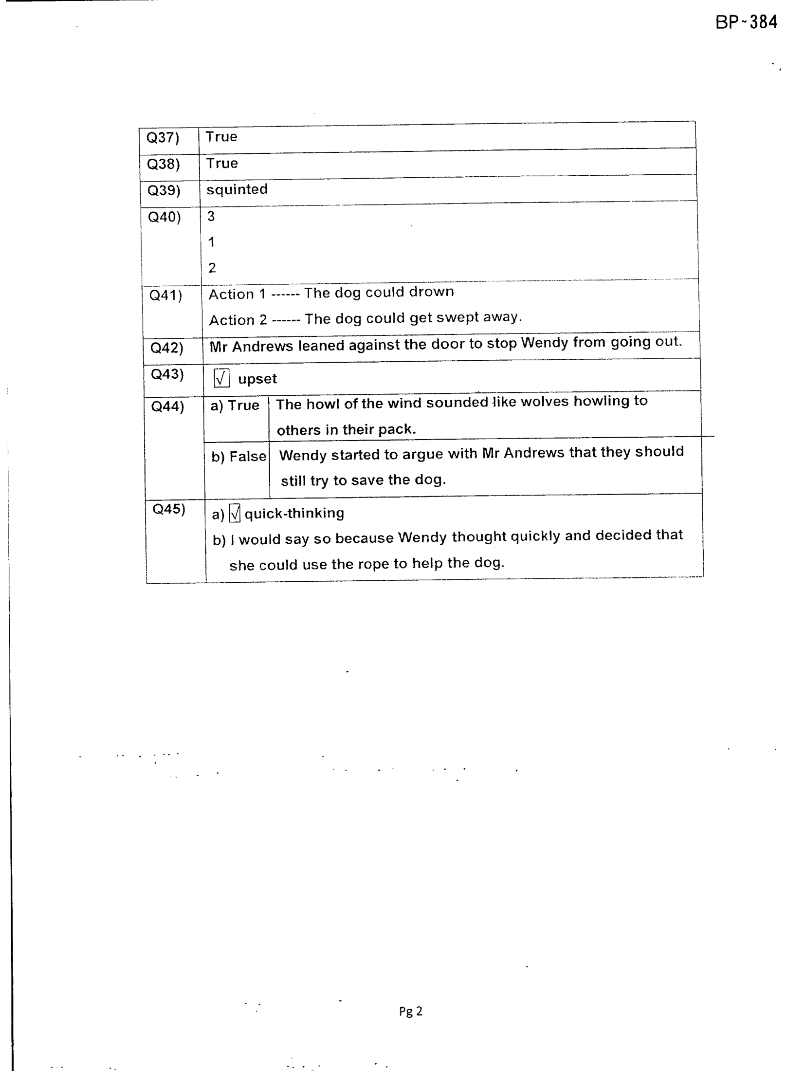 Answer Page 30