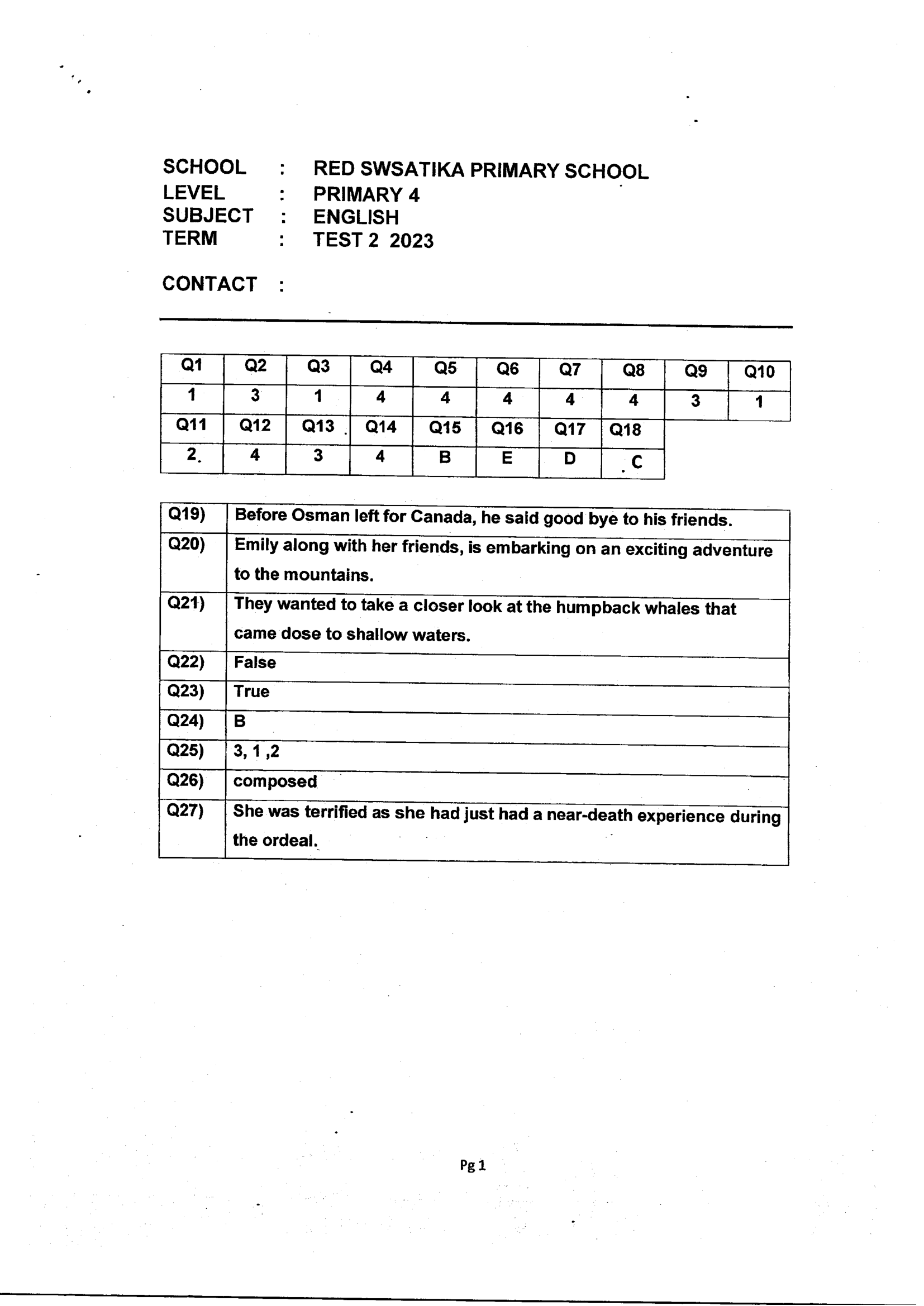 Answer Page 9