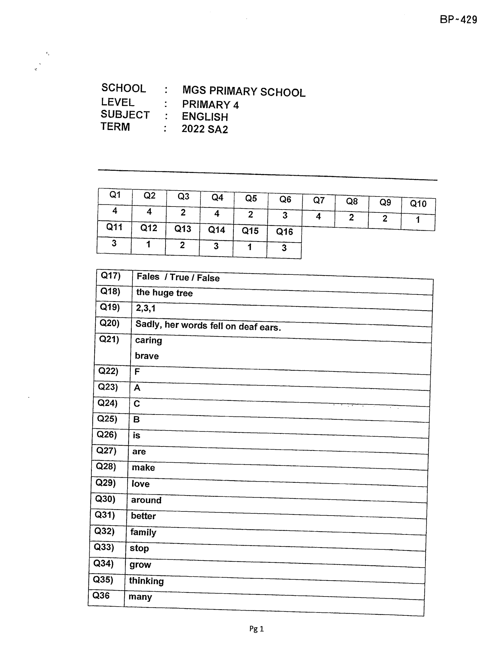 Answer Page 19