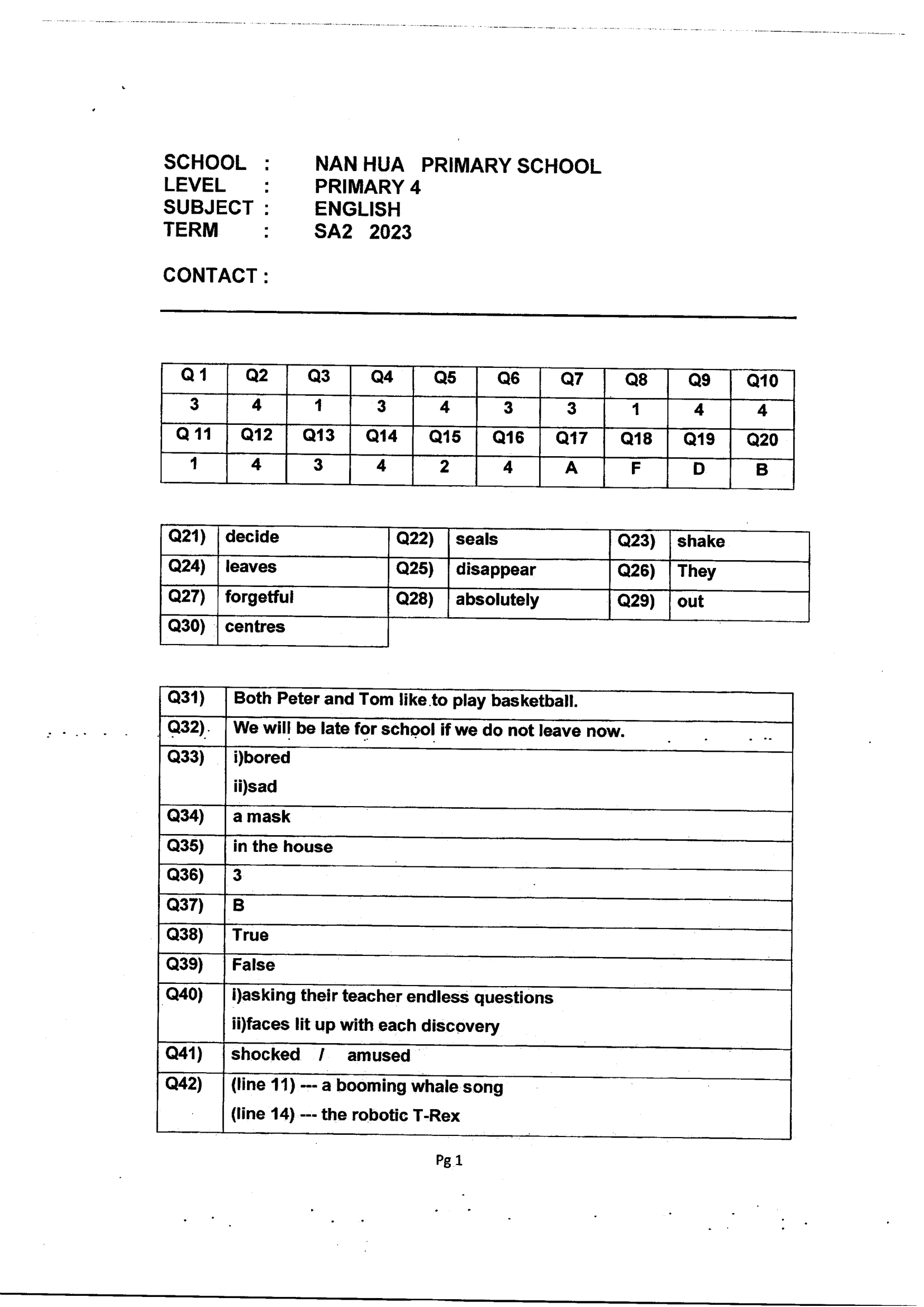 Answer Page 17