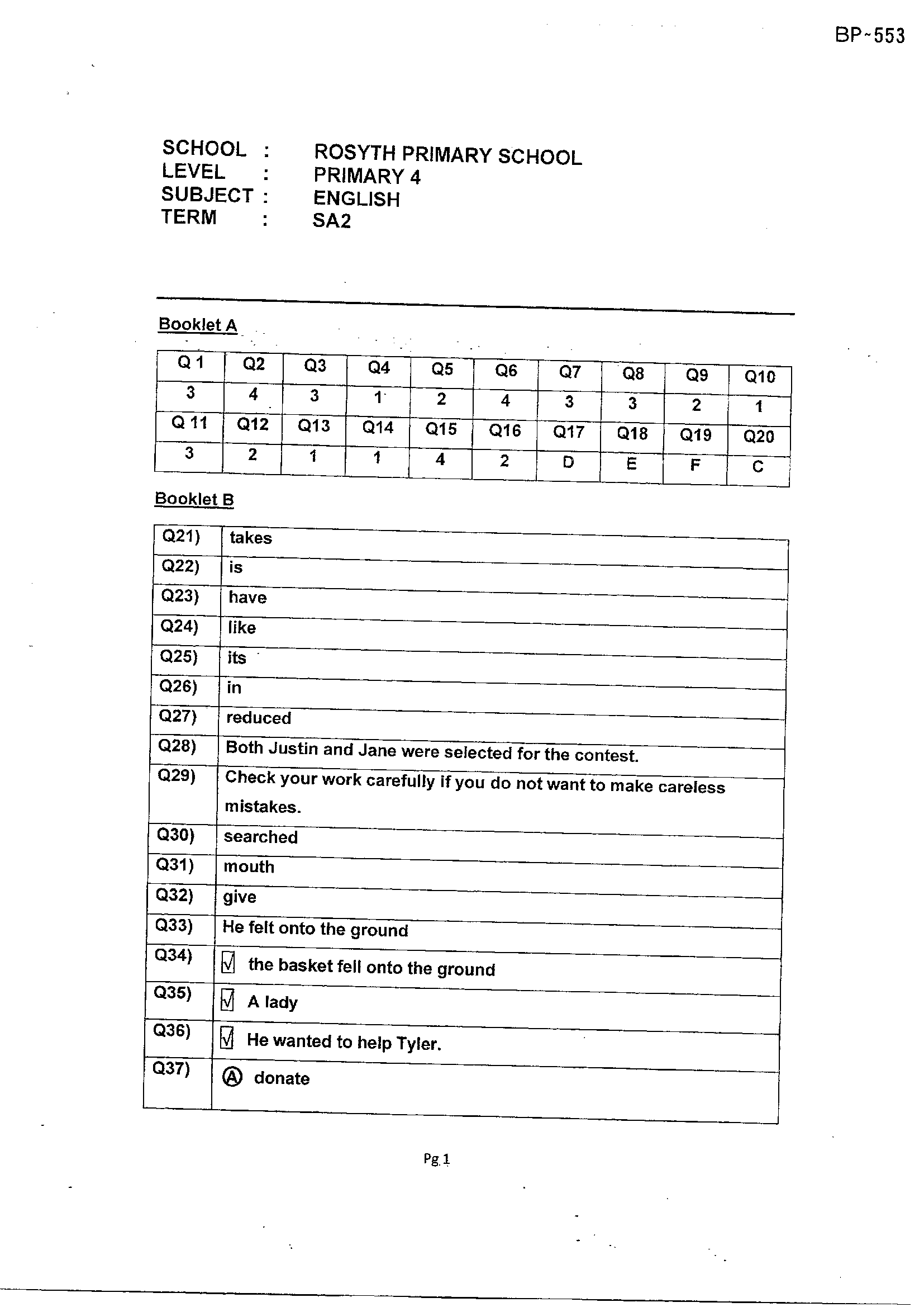 Answer Page 17