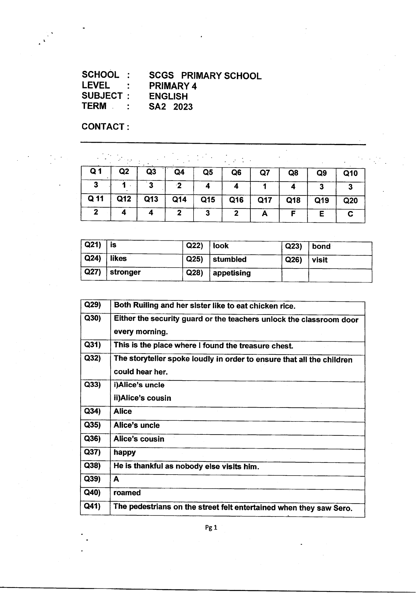 Answer Page 21