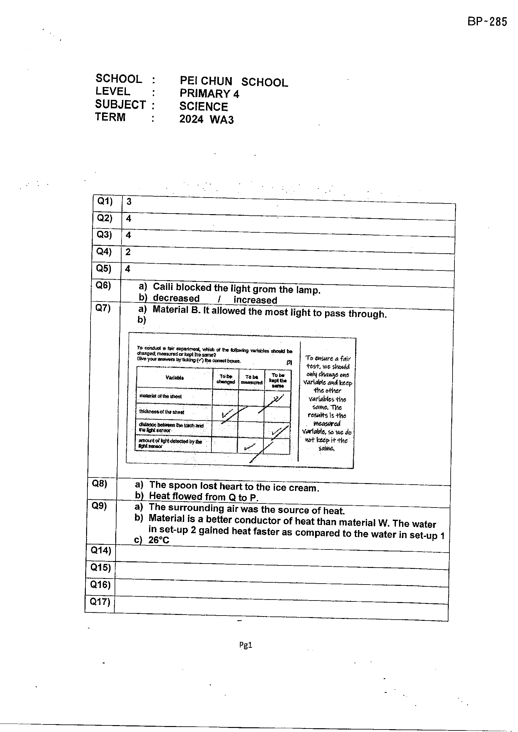 Answer Page 11