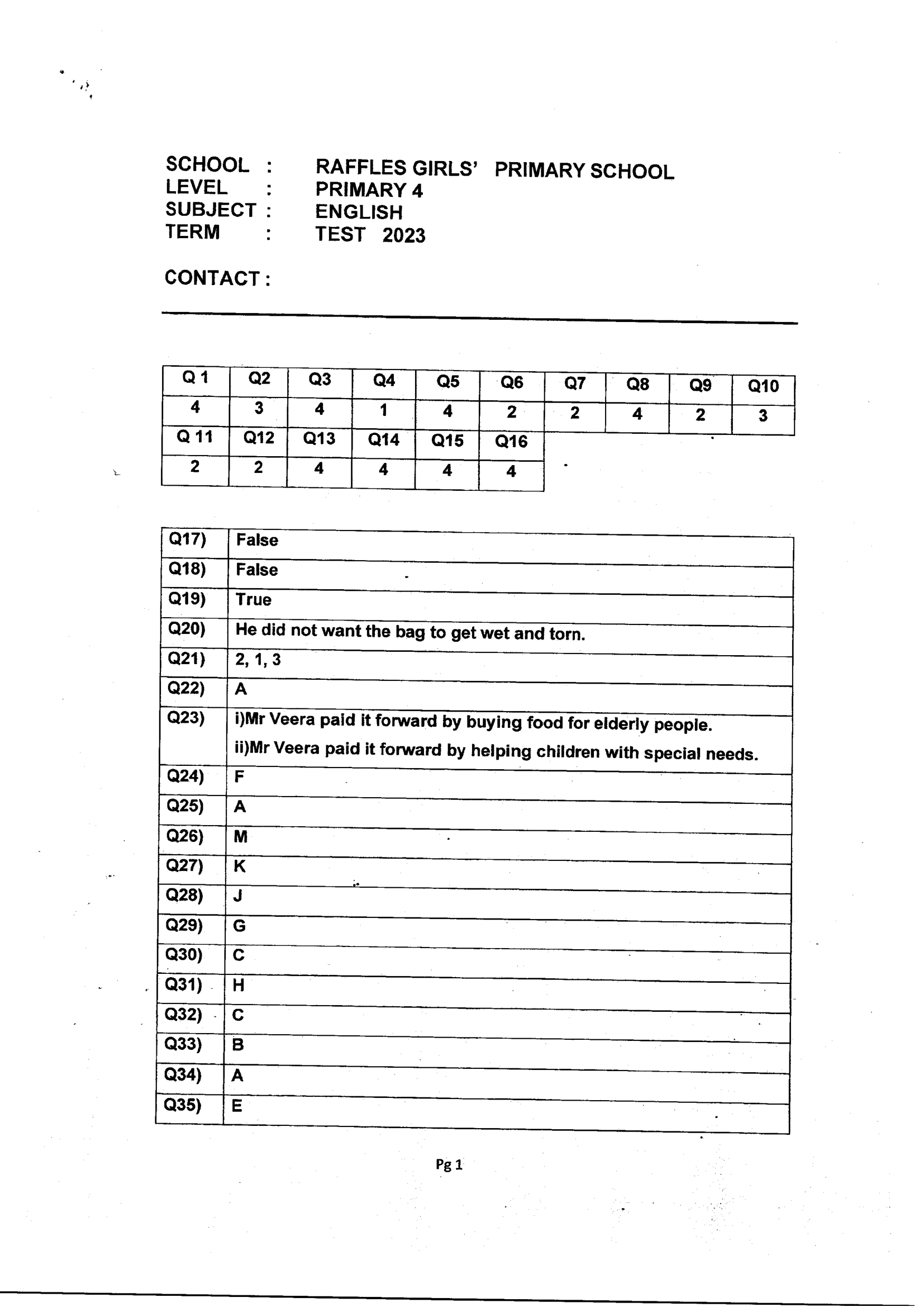 Answer Page 13