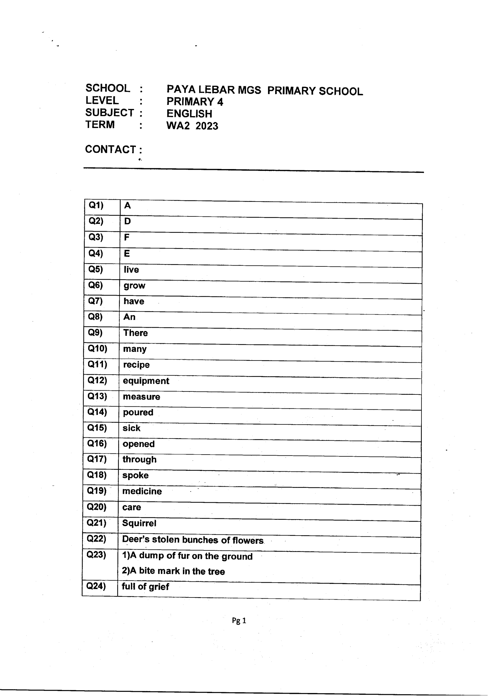 Answer Page 9
