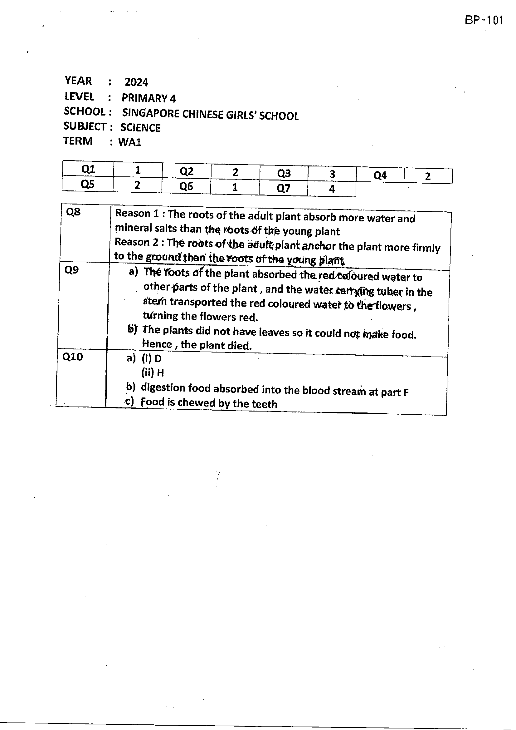 Answer Page 9