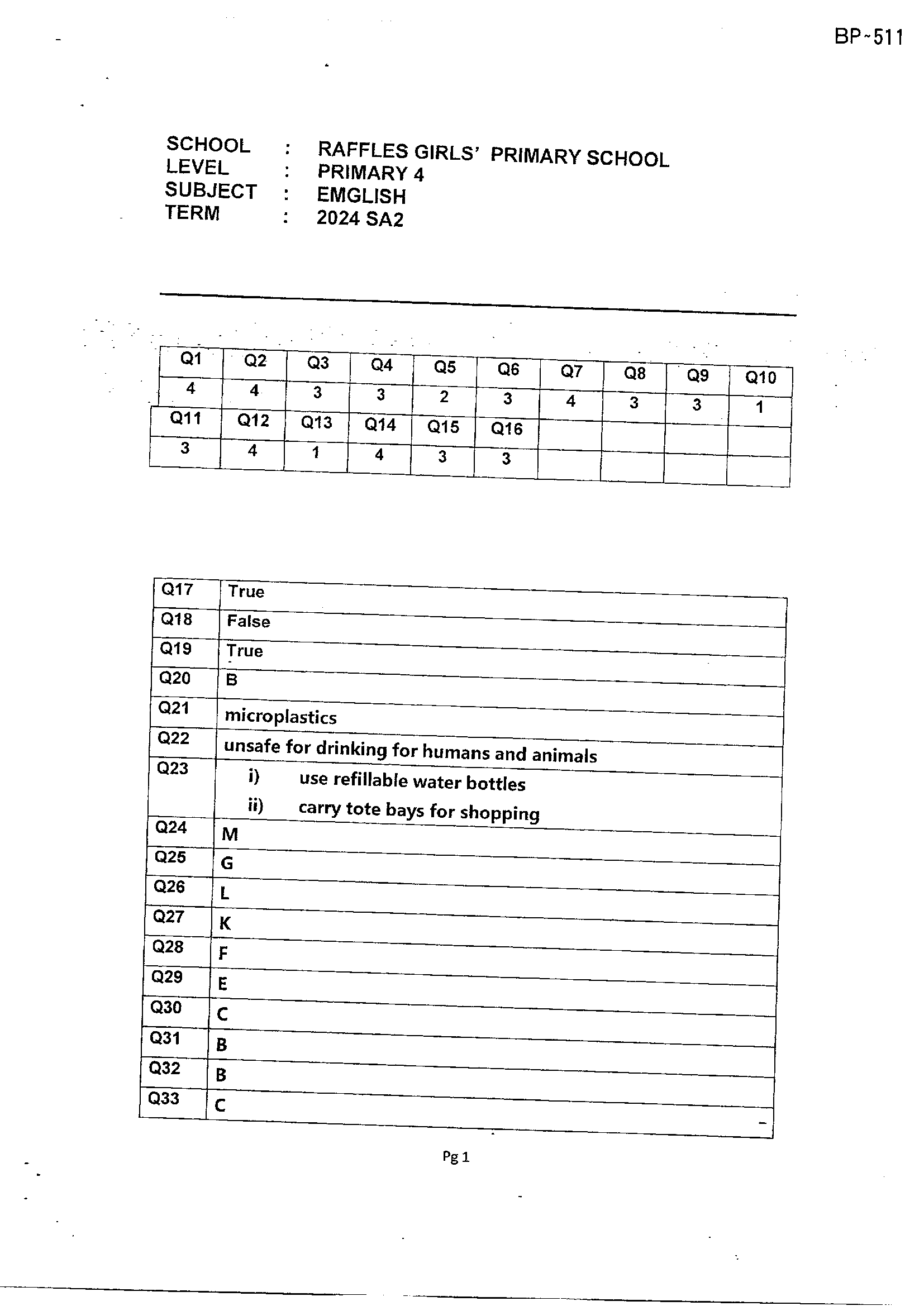Answer Page 25