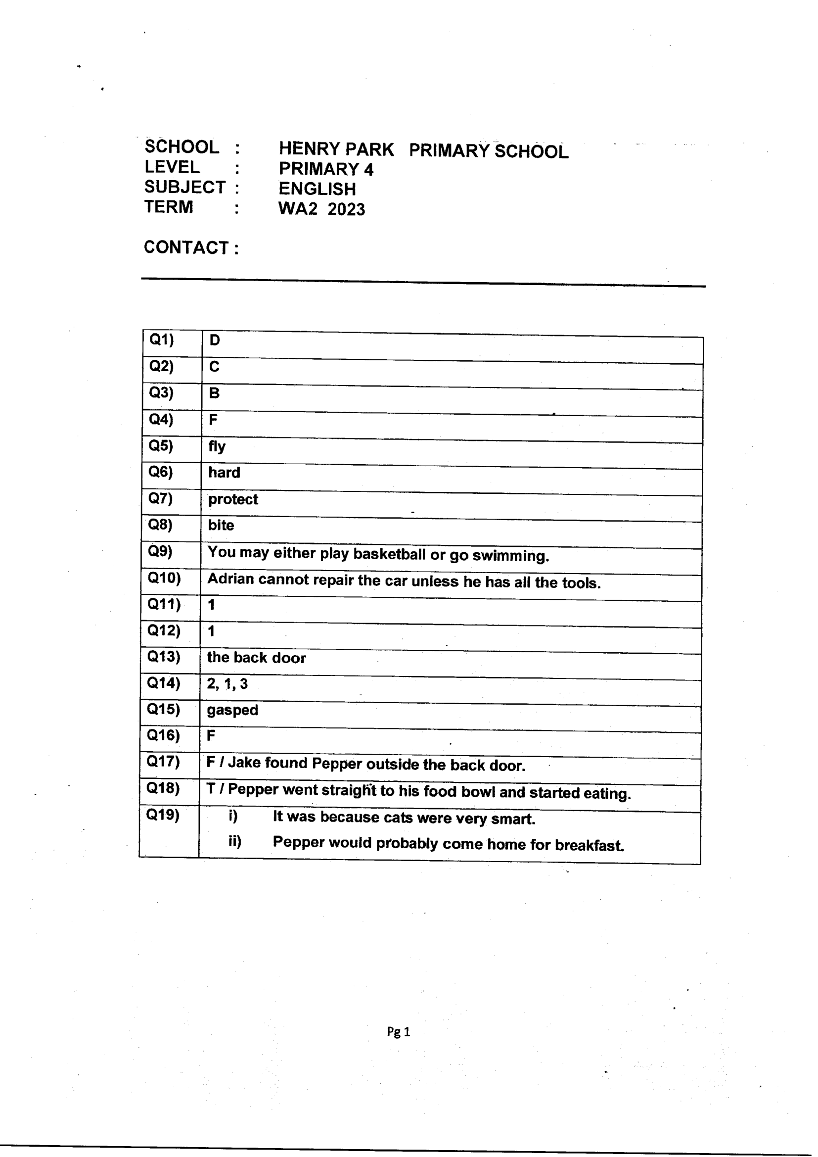 Answer Page 7