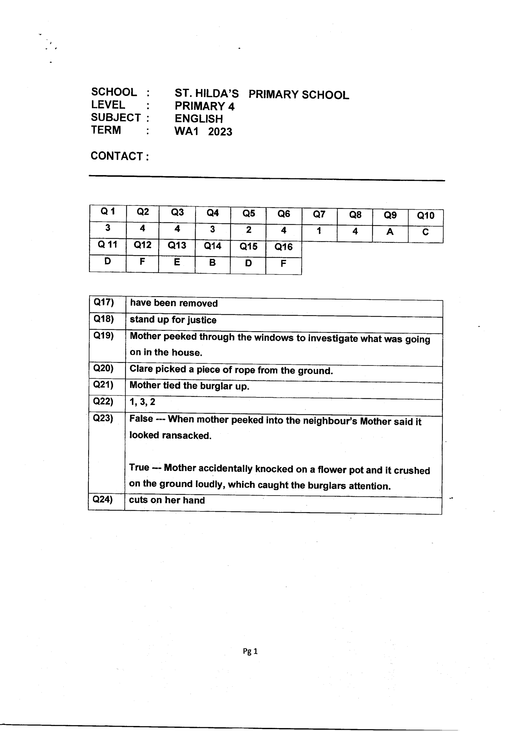 Answer Page 11