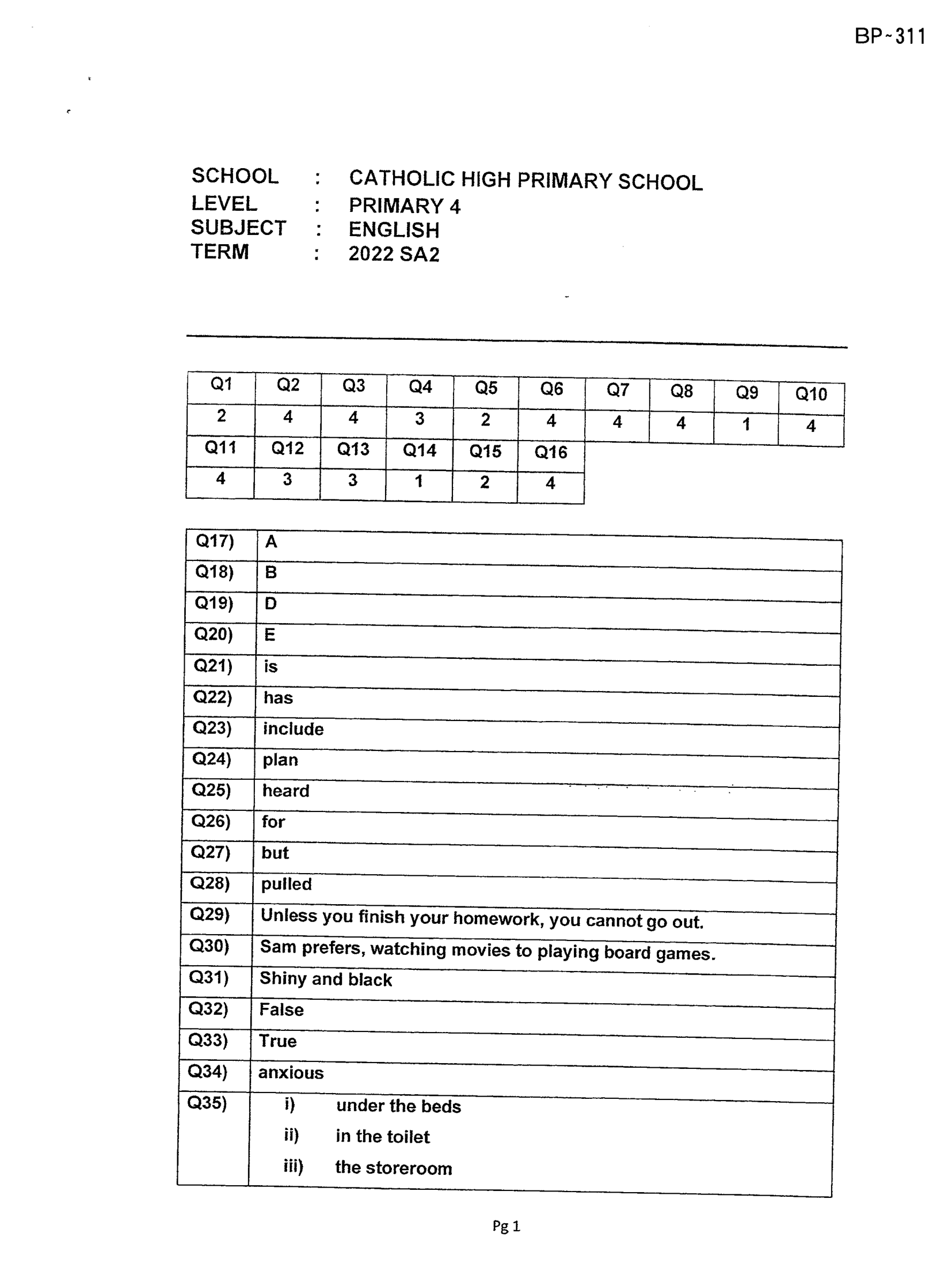 Answer Page 13