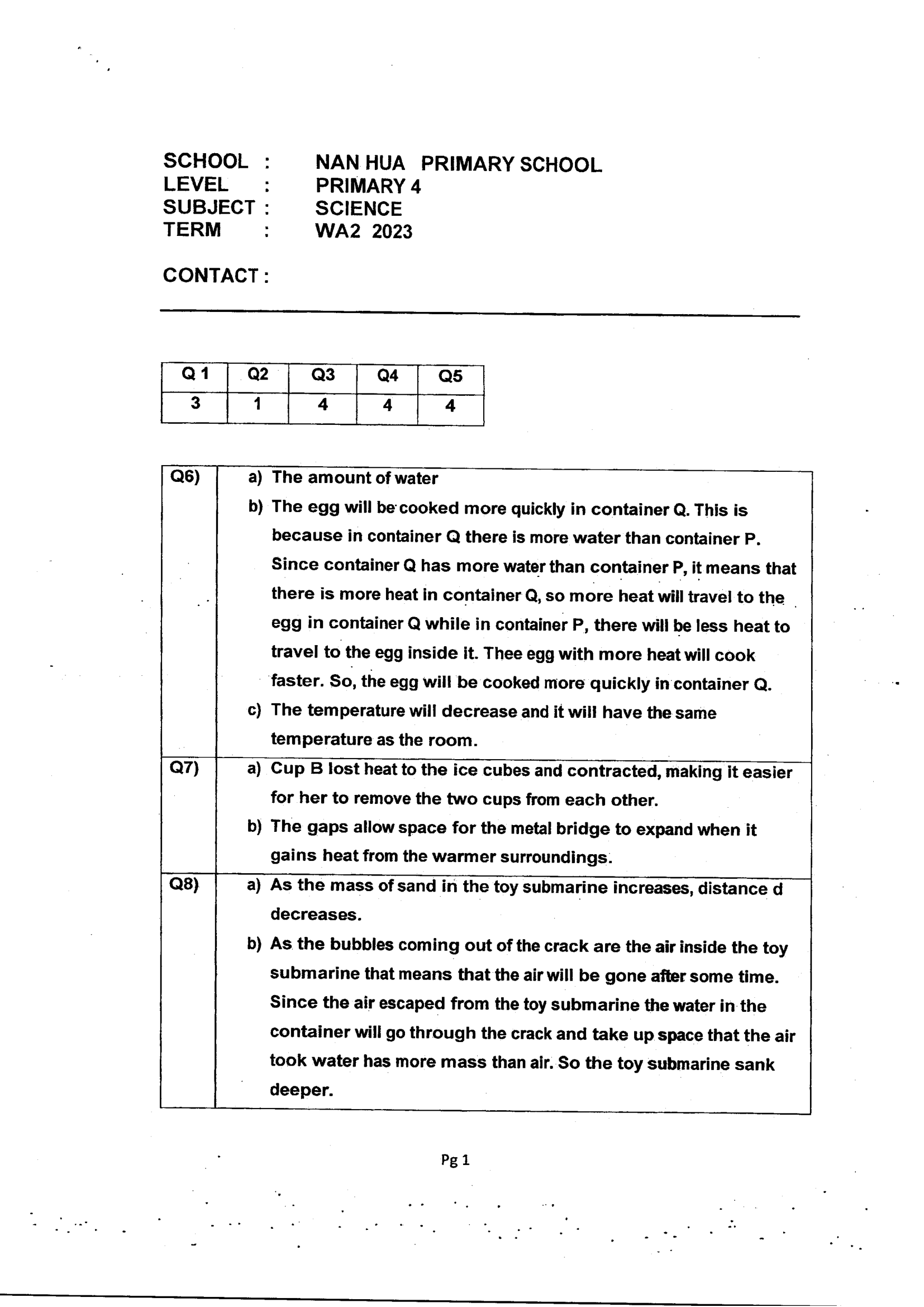 Answer Page 11