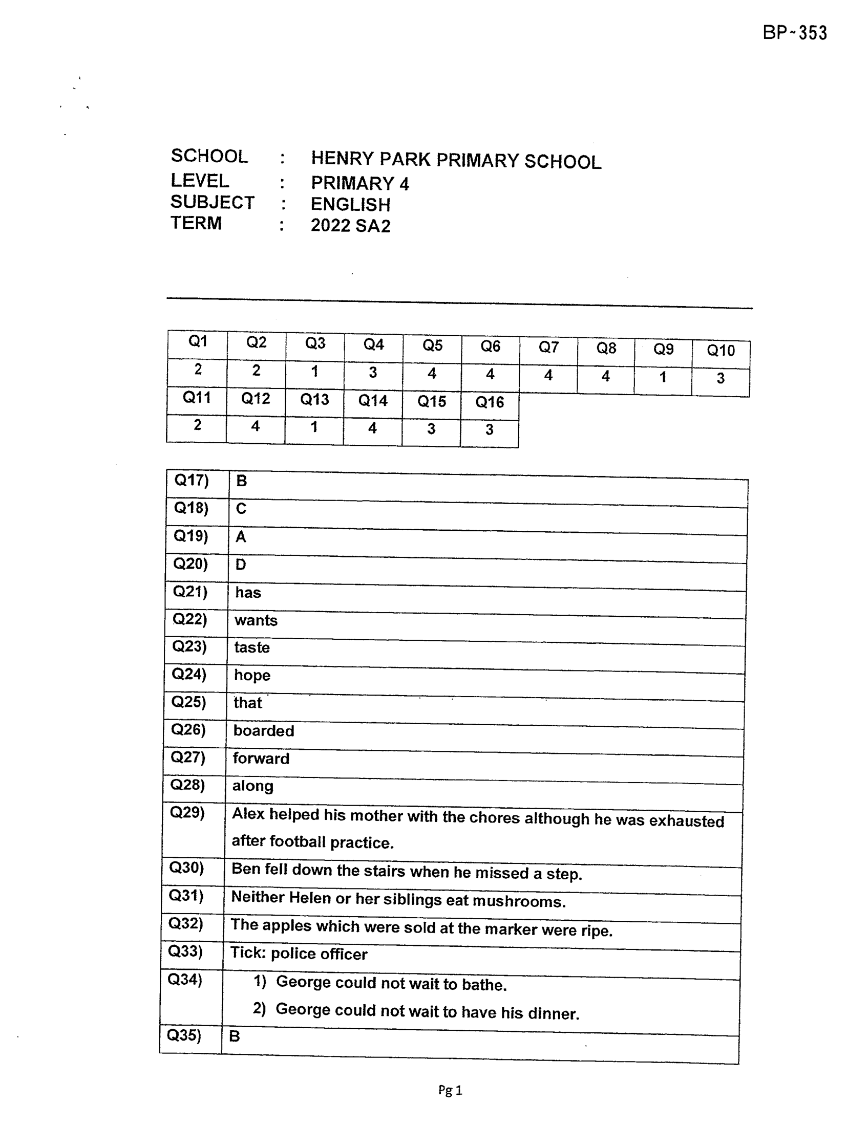 Answer Page 15