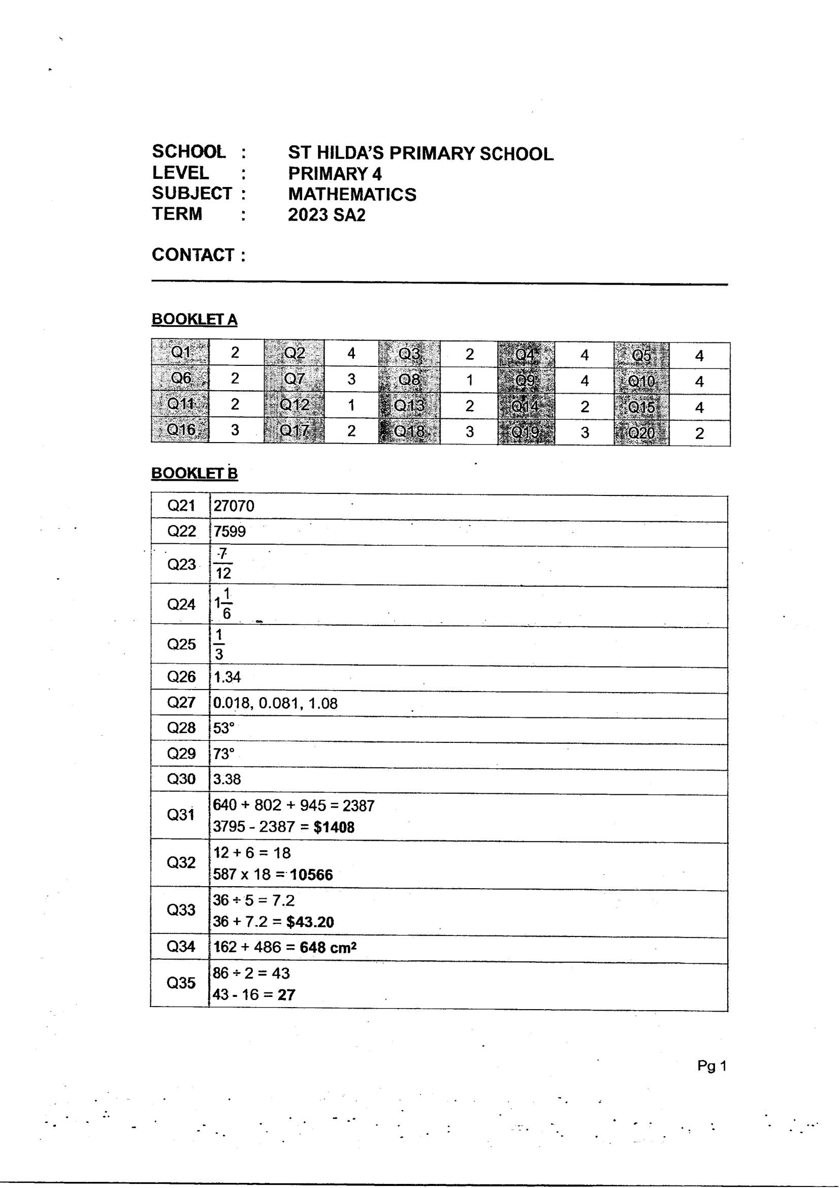 Answer Page 25