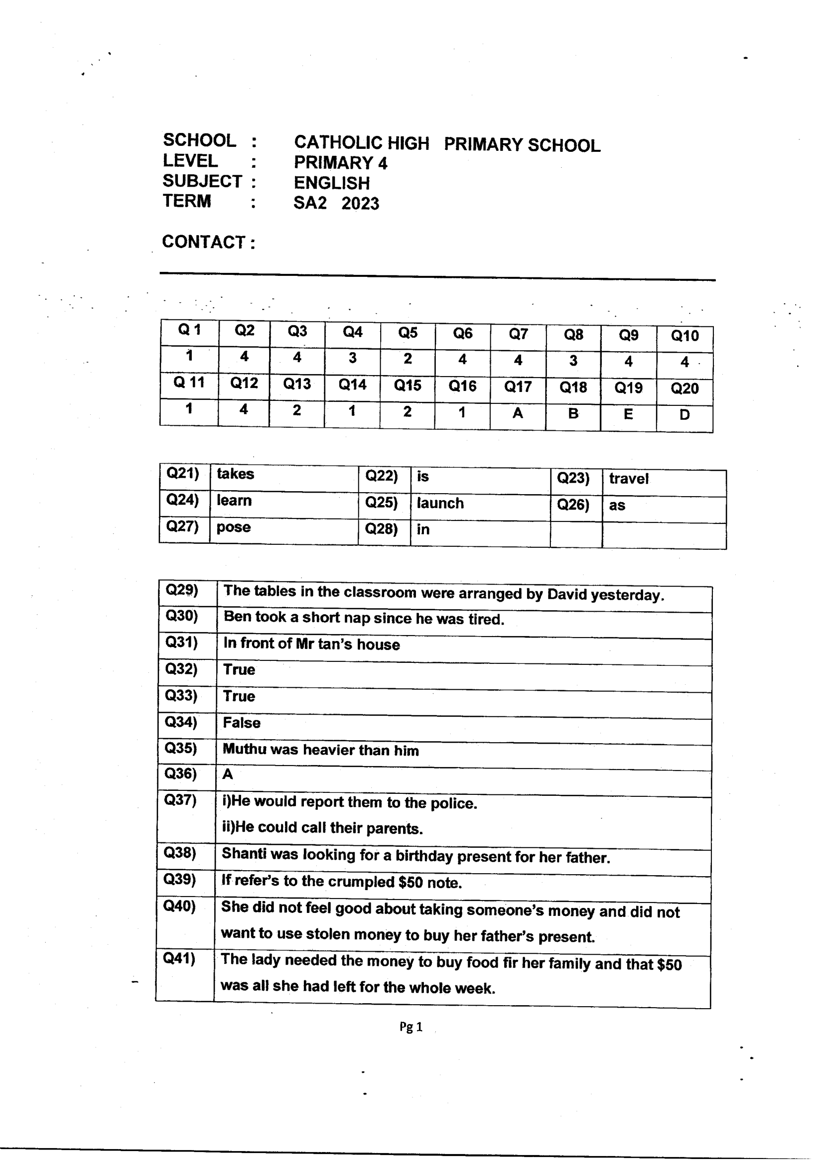 Answer Page 13