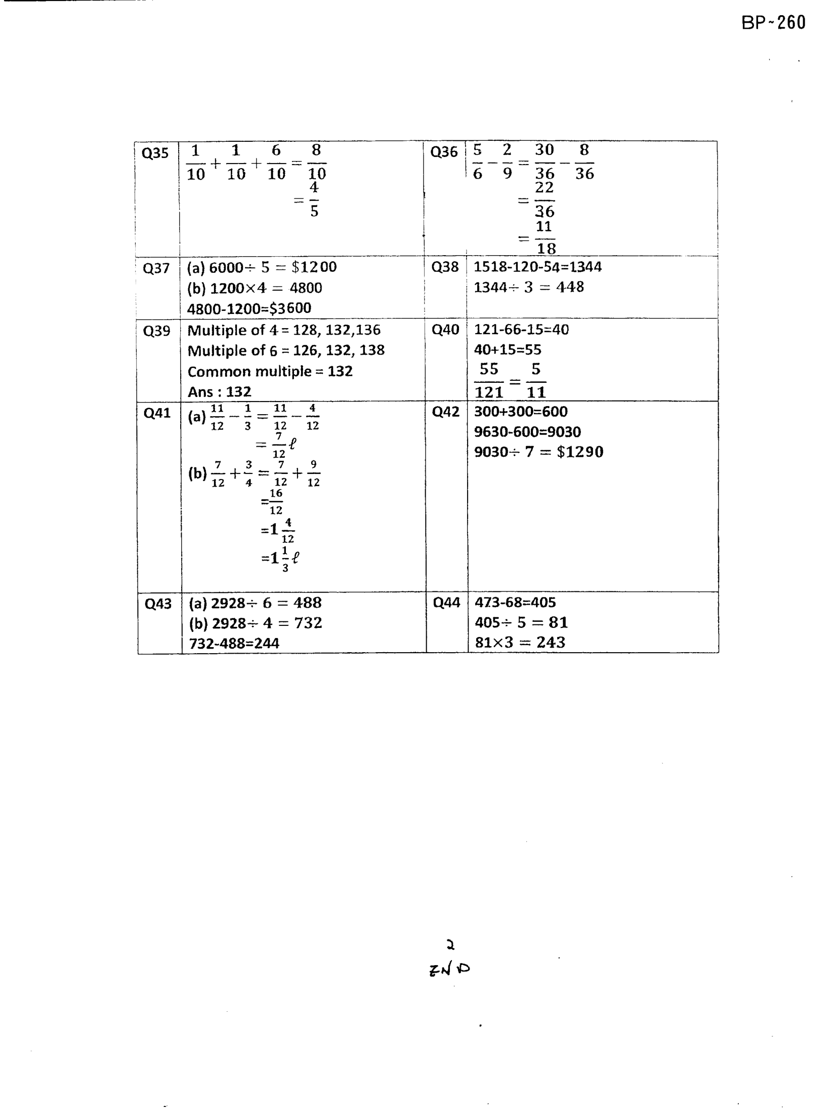 Answer Page 28