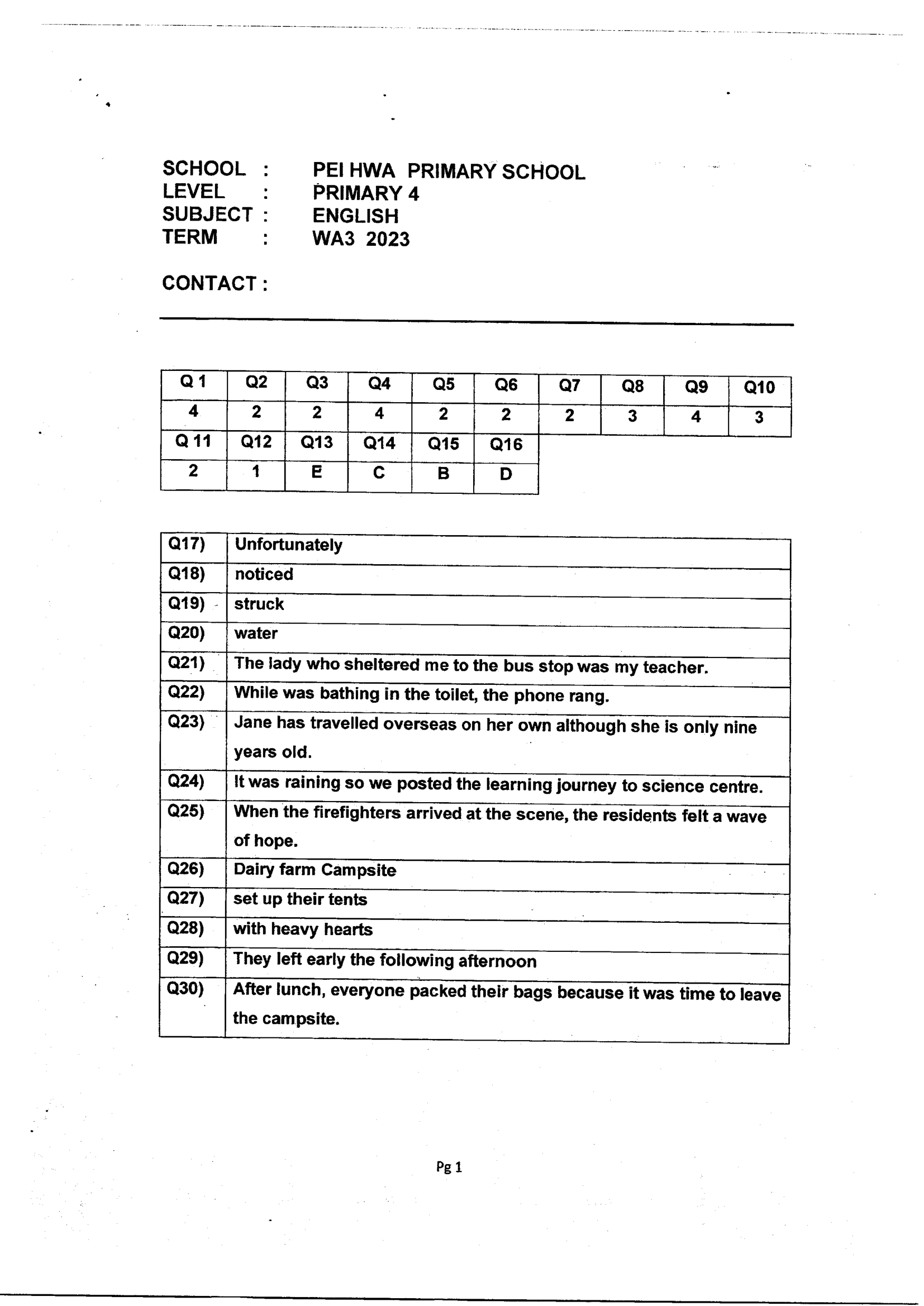 Answer Page 9